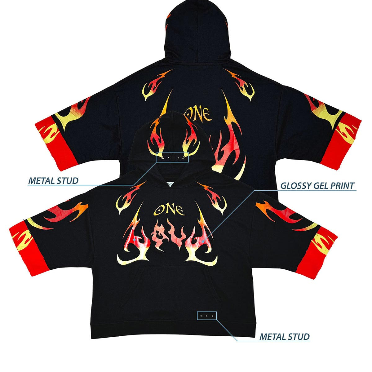 One love short sleeve hoodie By Genuine-13