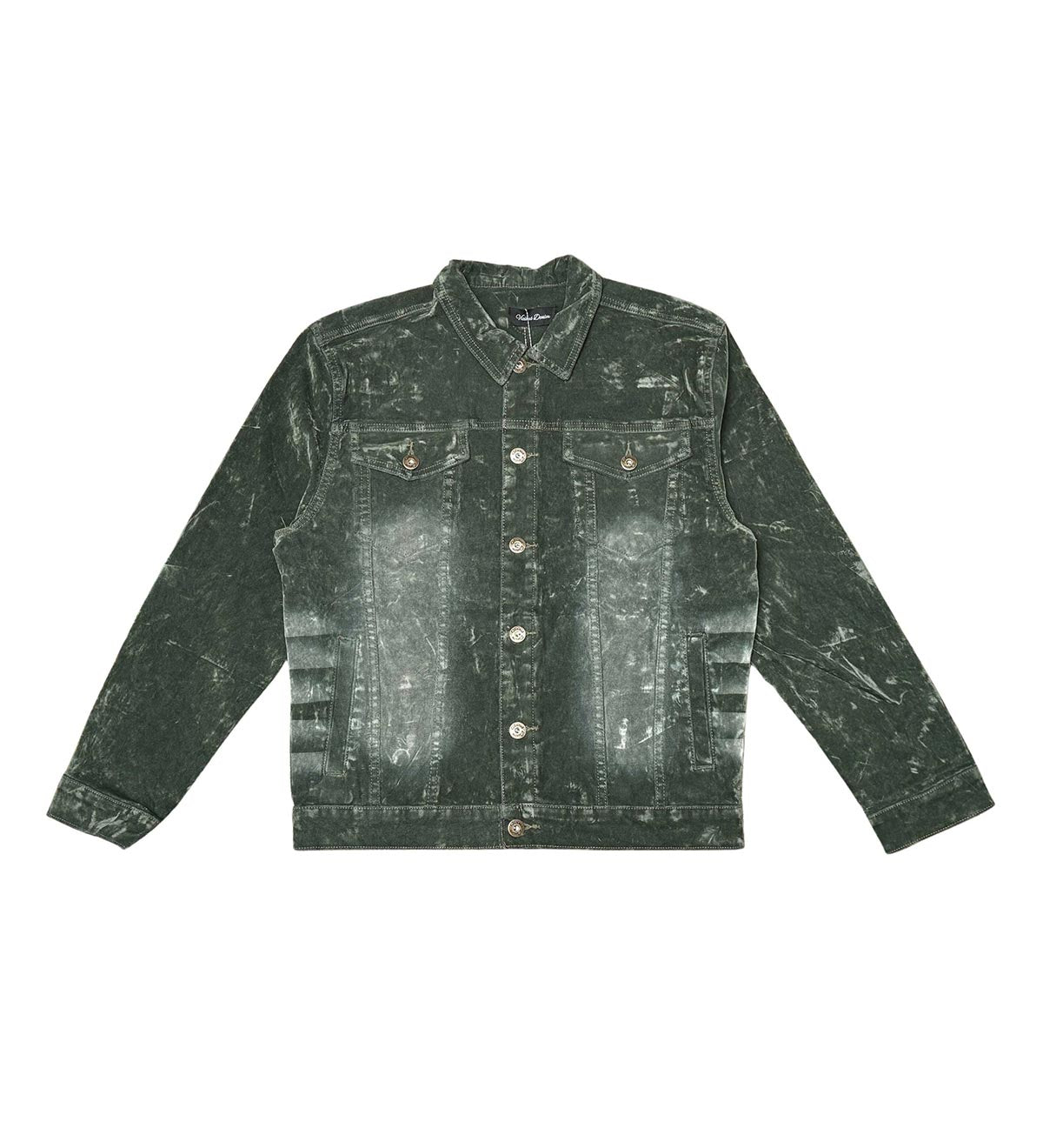 Velvet coated denim jacket