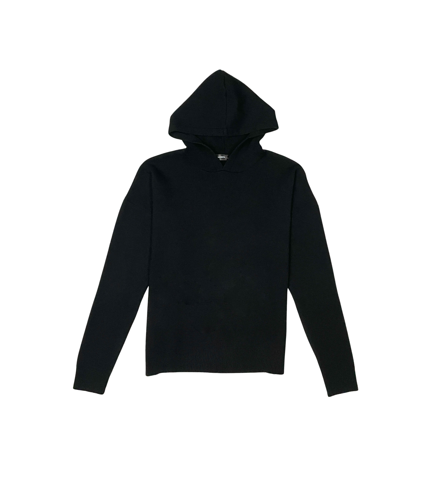 Viscos Poly Double Knit Sweater Hoodie - Black | My Favorite _1