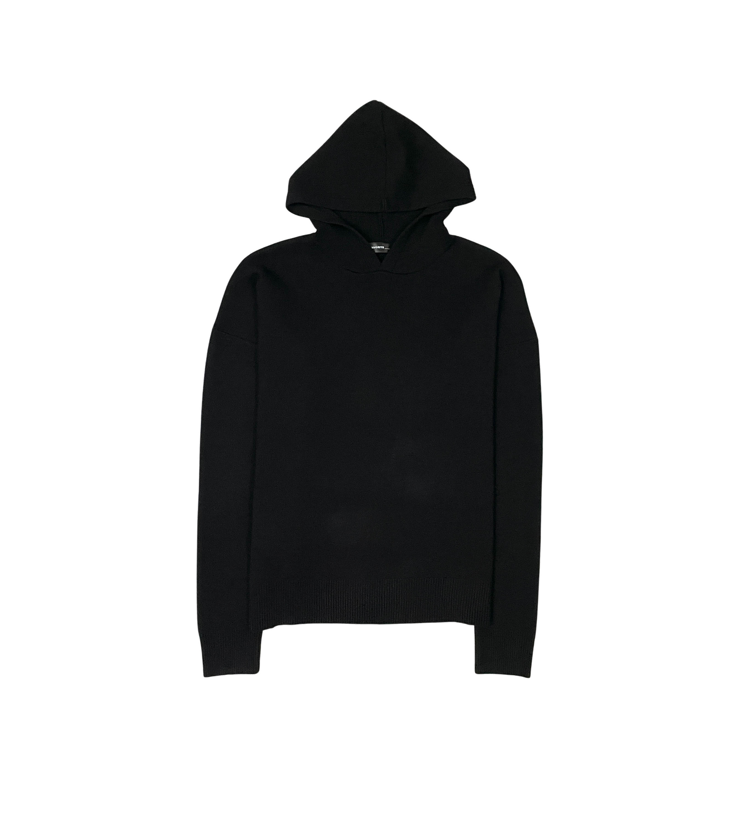 Viscos Poly Double Knit Sweater Hoodie - Black | My Favorite _2