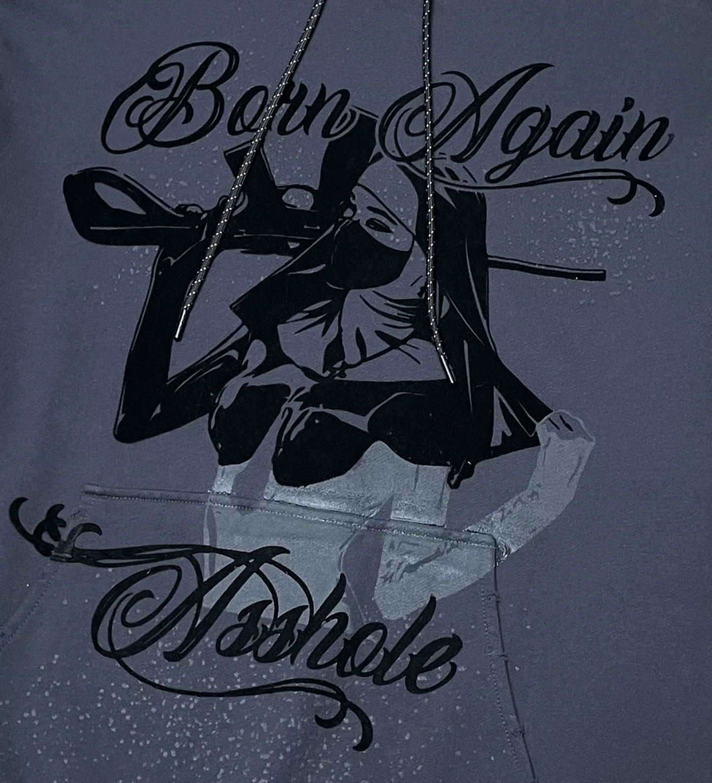 Born Again Vintage Hoodie - Charcoal | Vicious _2
