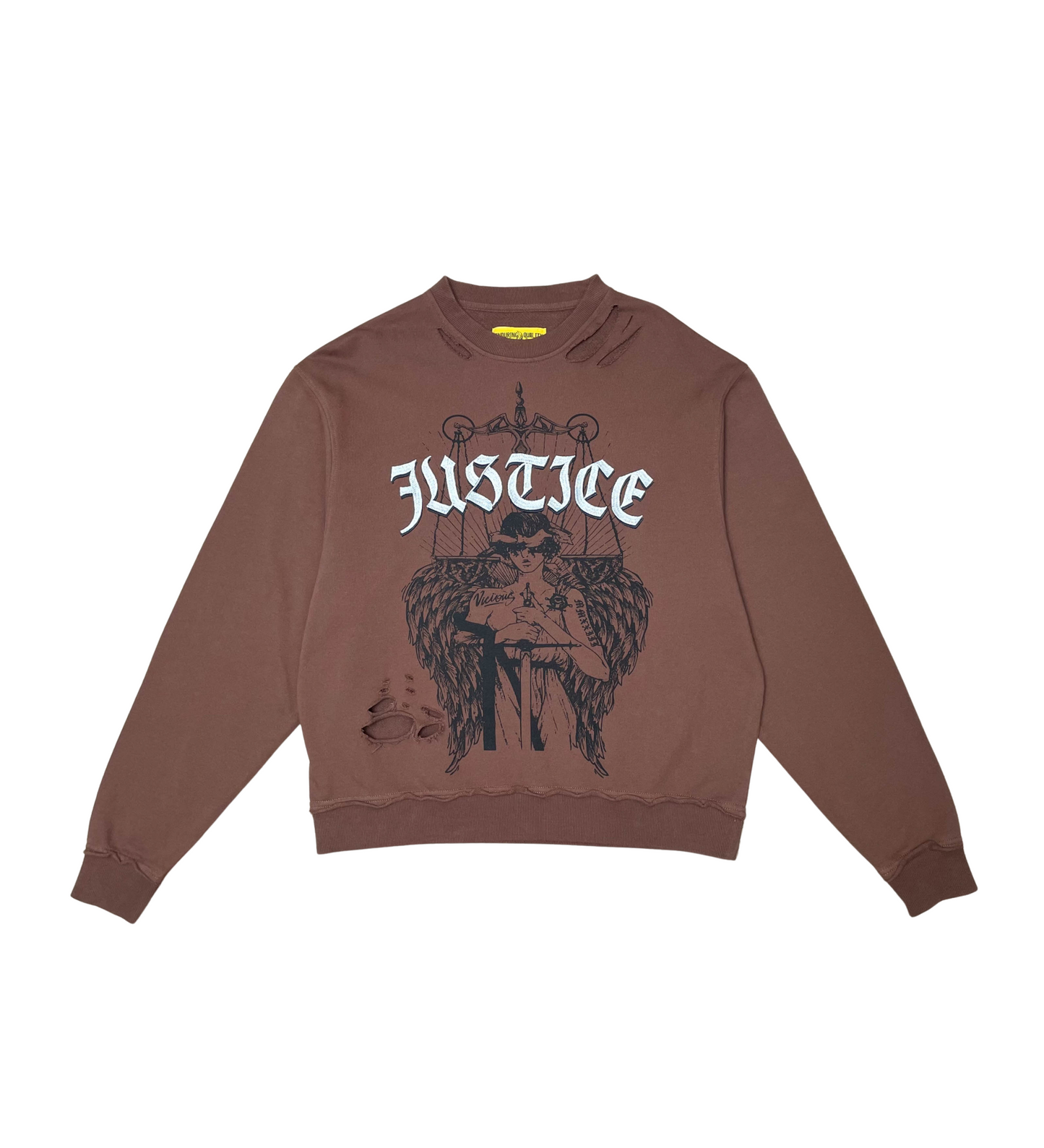 Justice Distressed Crewneck - Abyss Blue | Vicious _3