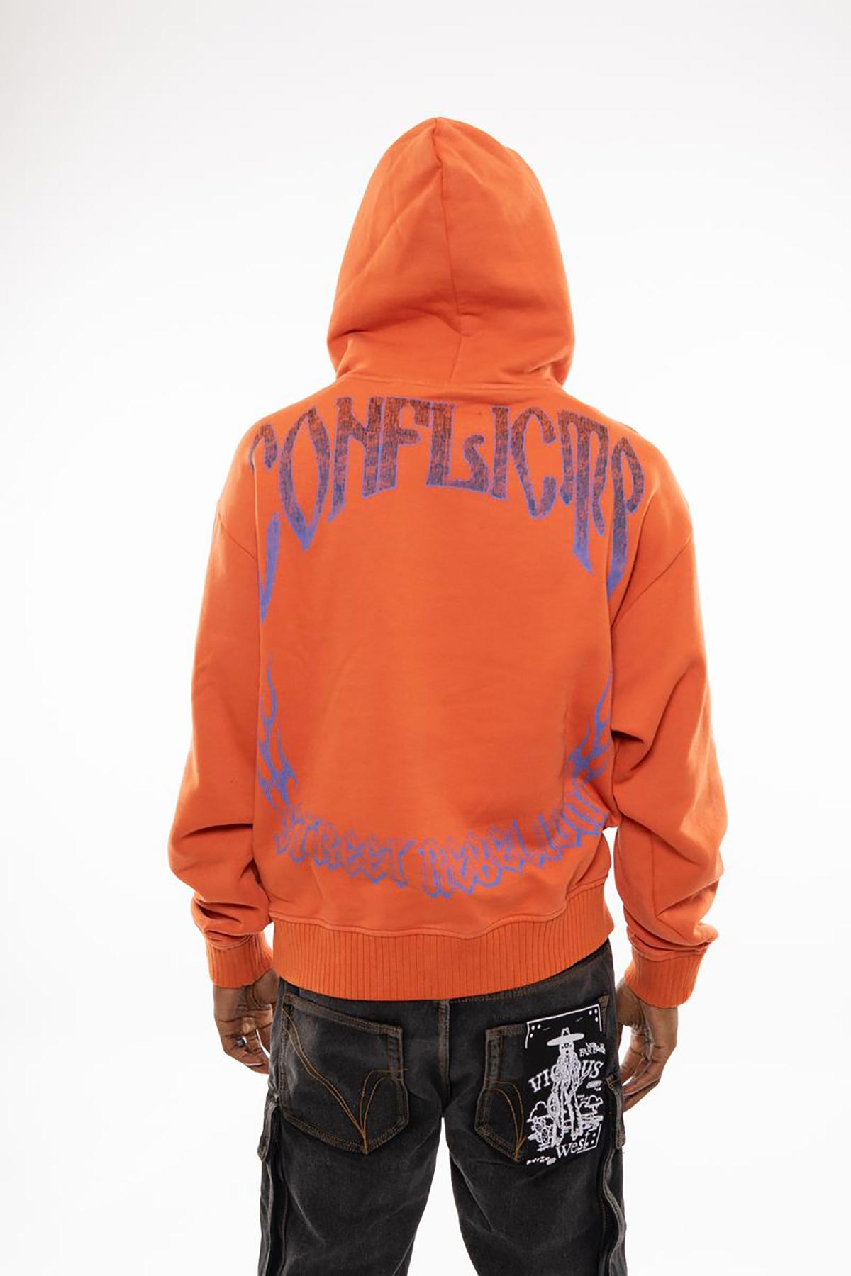 Conflicts oversized pull-over hoodie