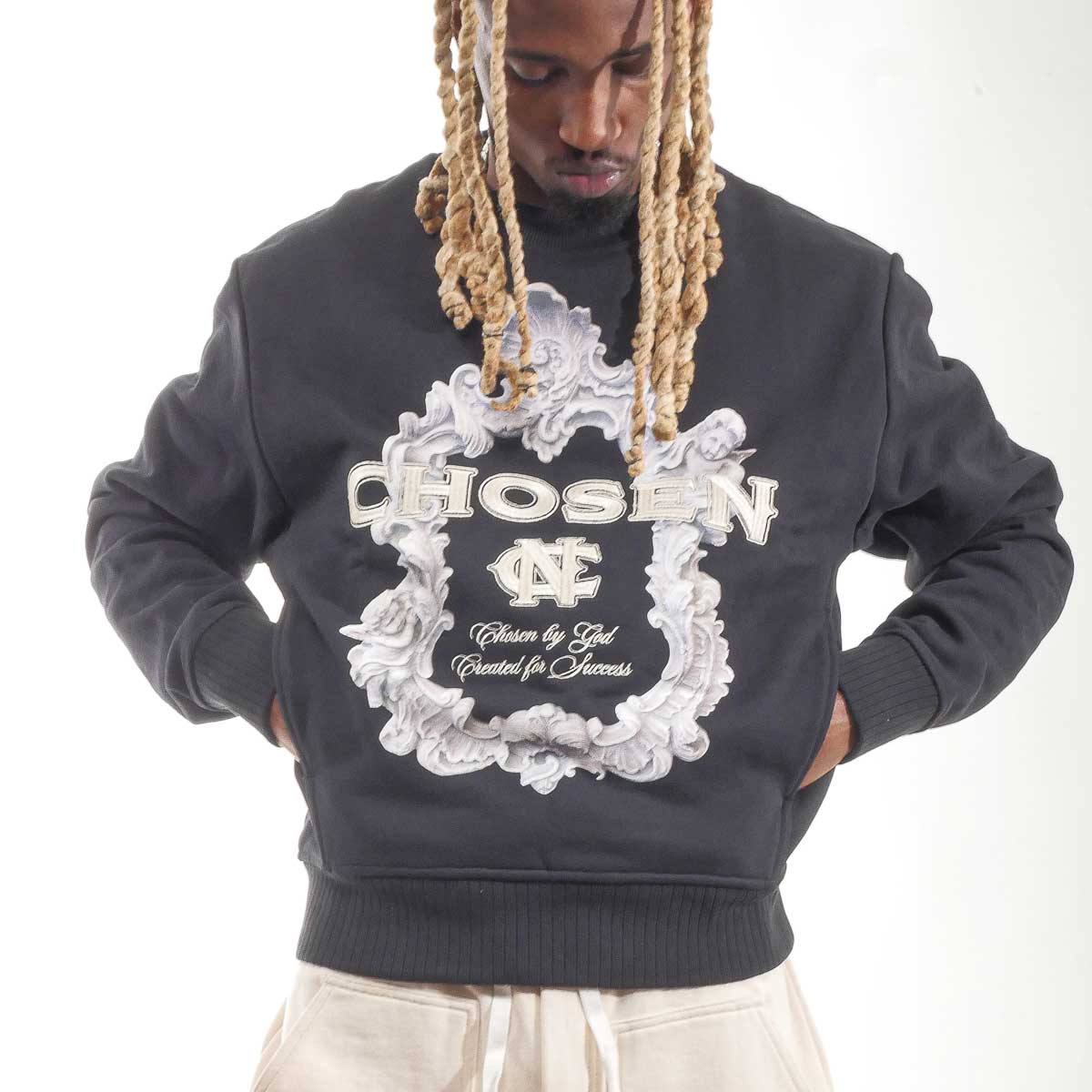 Pocketed Washed Frame Crew Black by Chosen - 5