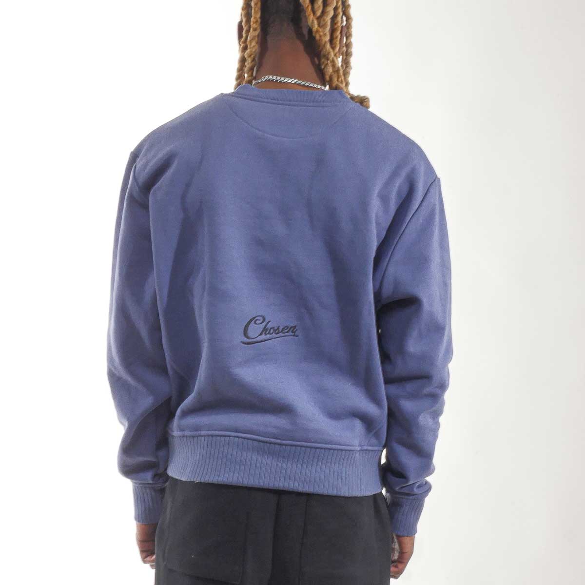Pocketed Washed Frame Crew Blue Grey by Chosen - 2