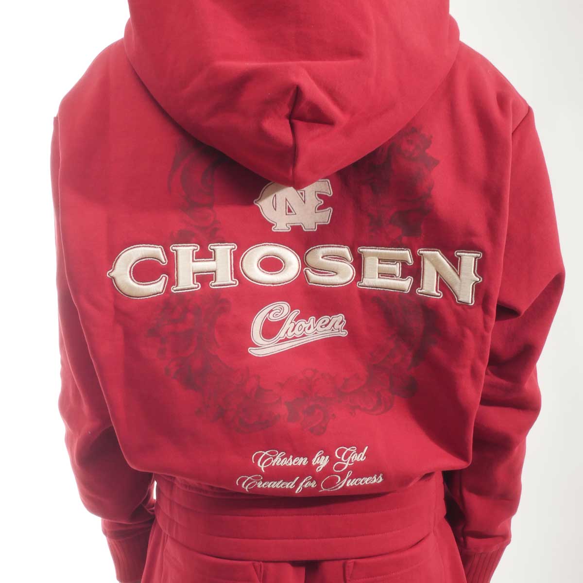Washed Quarter Zip Frame Hoodie Rosewood by Chosen - 3