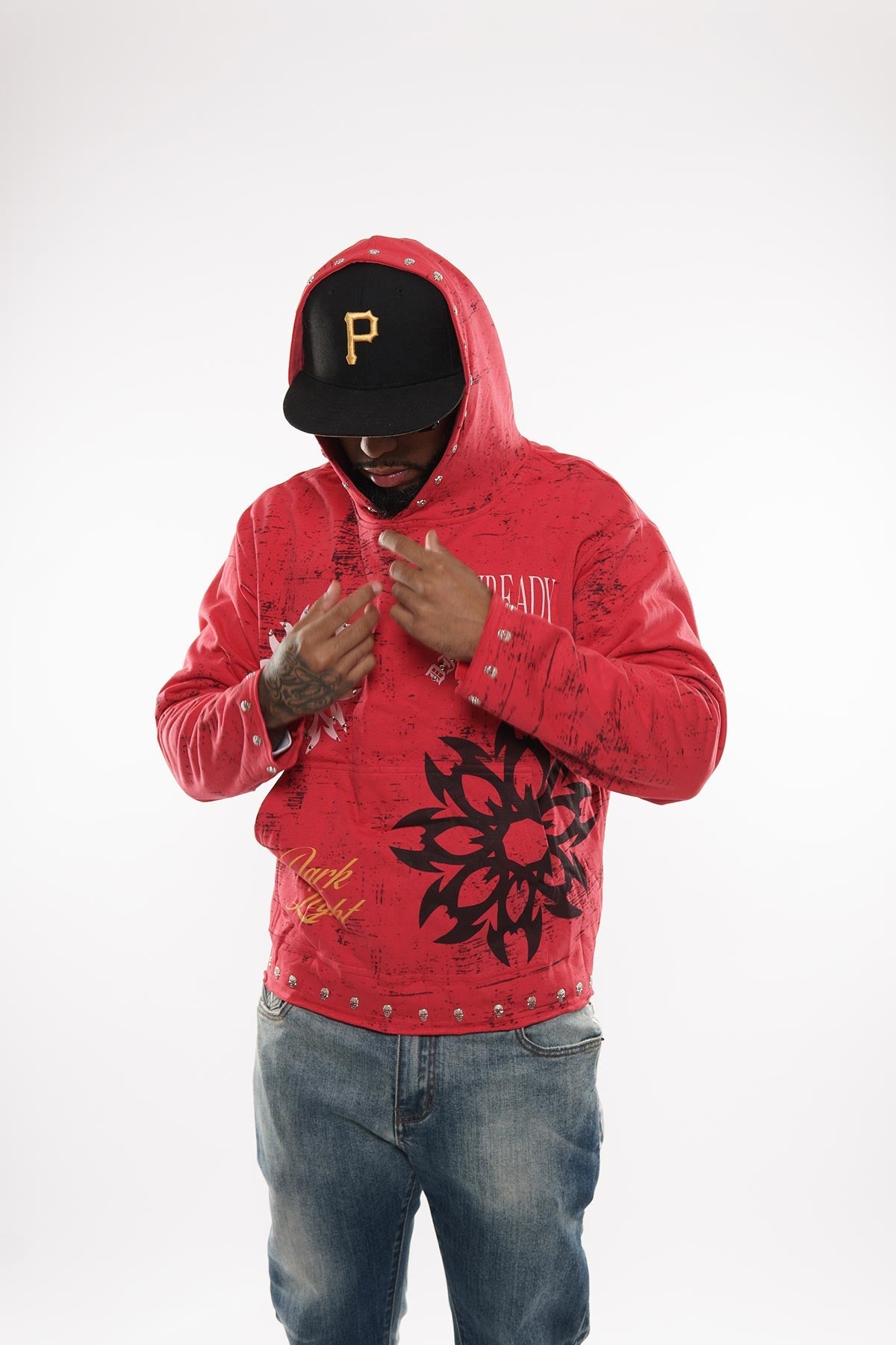 Warready pull over hoodie Red by Dissorder - 5