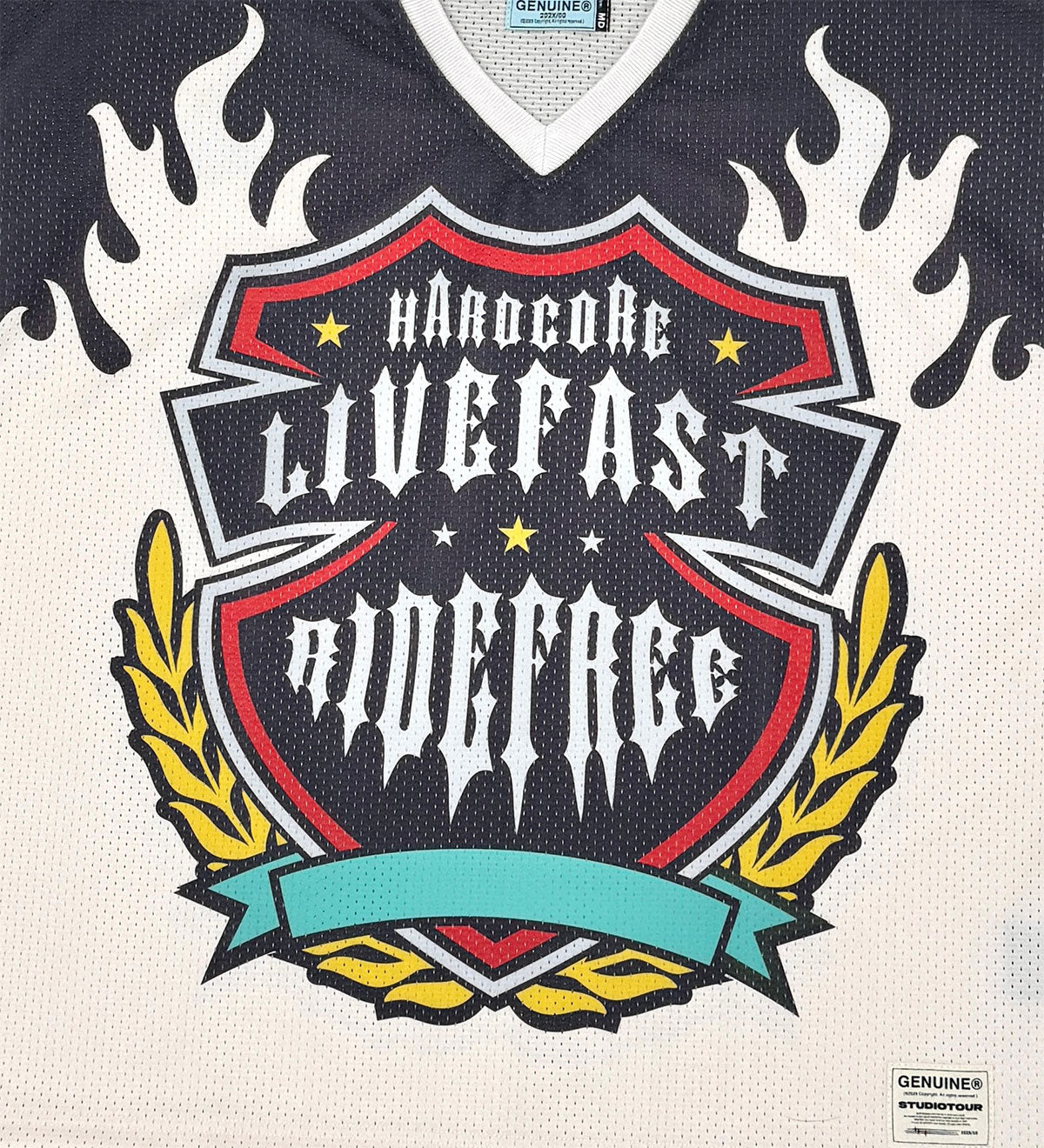 Live fast jersey White by Genuine - 3