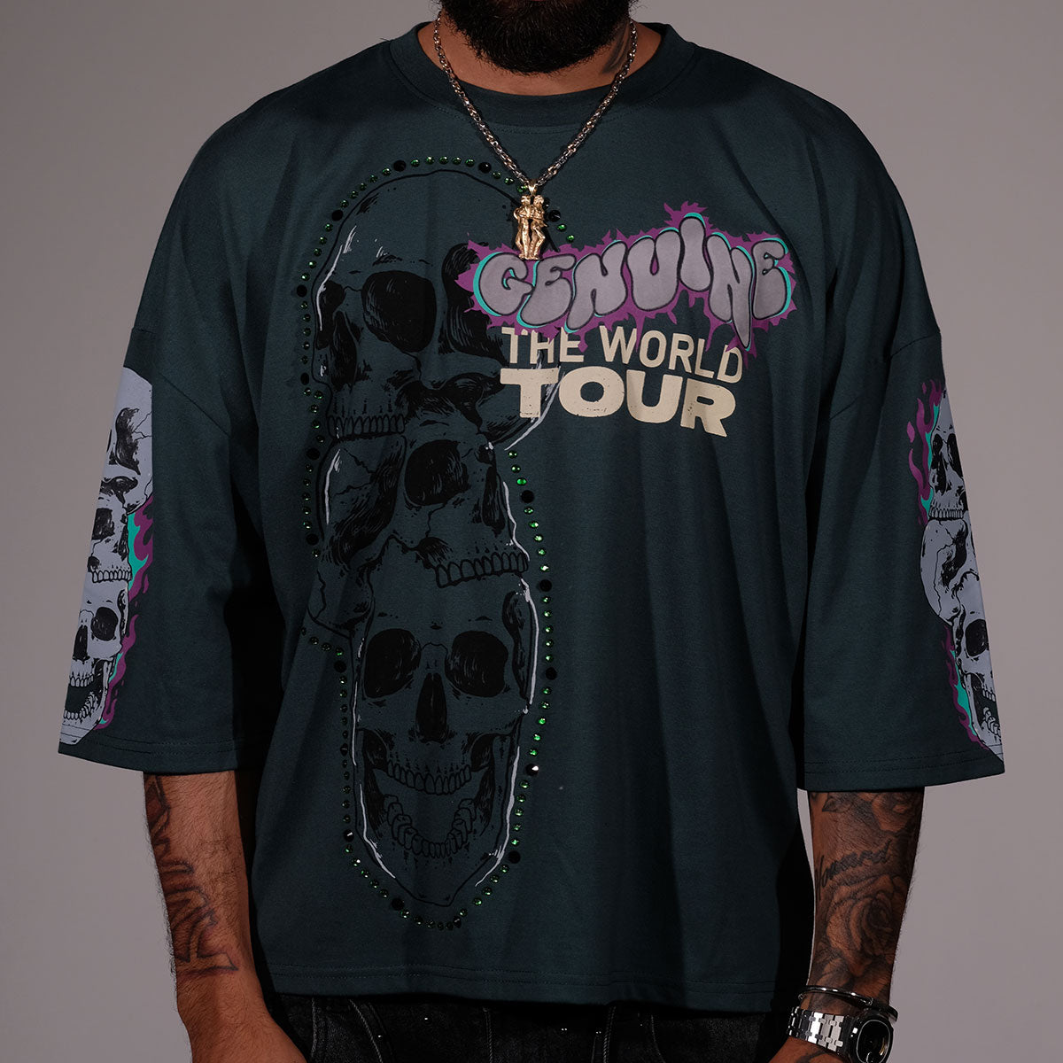 Genuine the world tour tshirt Dark Green by Genuine - 1