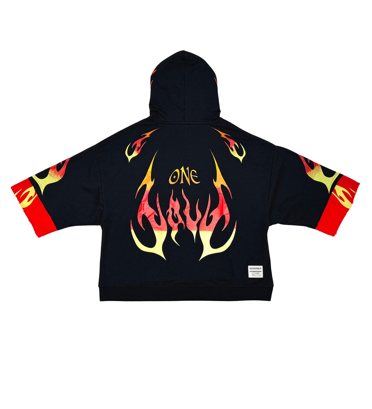 One love short sleeve hoodie Black by Genuine - 2