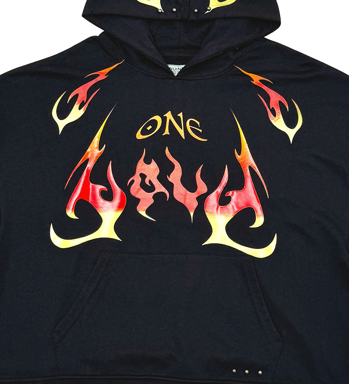 One love short sleeve hoodie Black by Genuine - 3