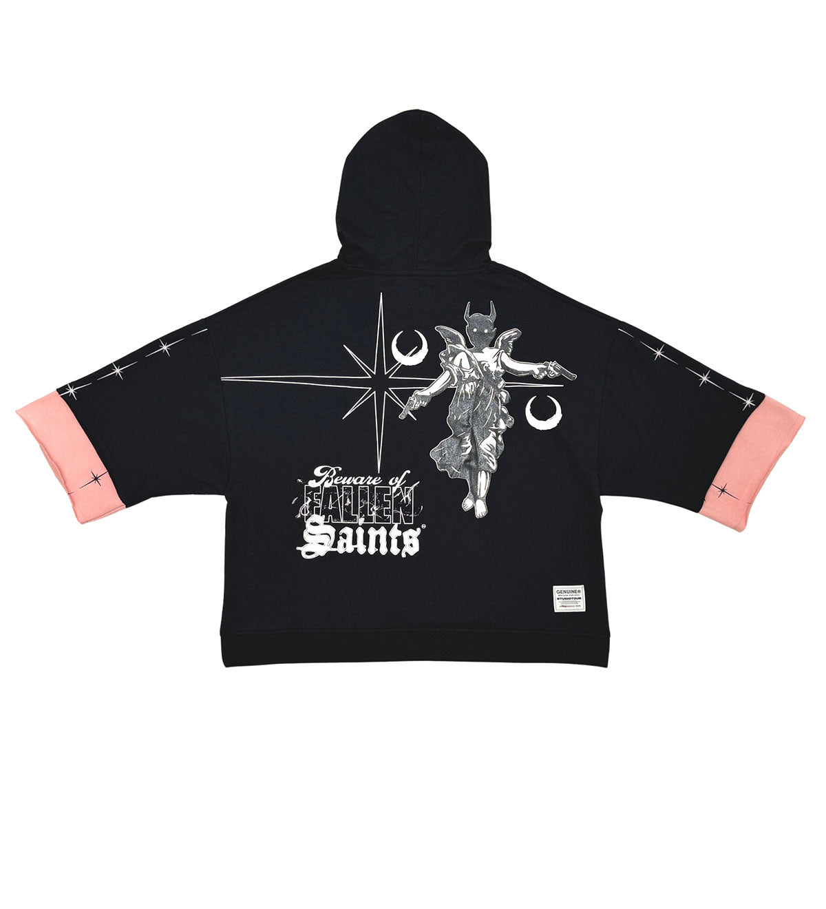 Beware short sleeve hoodie Black by Genuine - 2