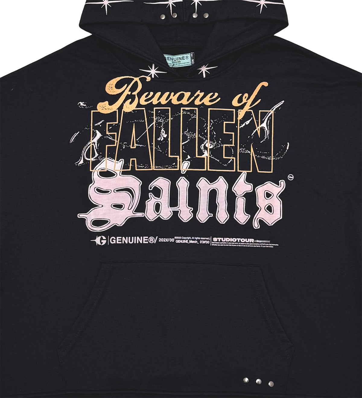 Beware short sleeve hoodie Black by Genuine - 3