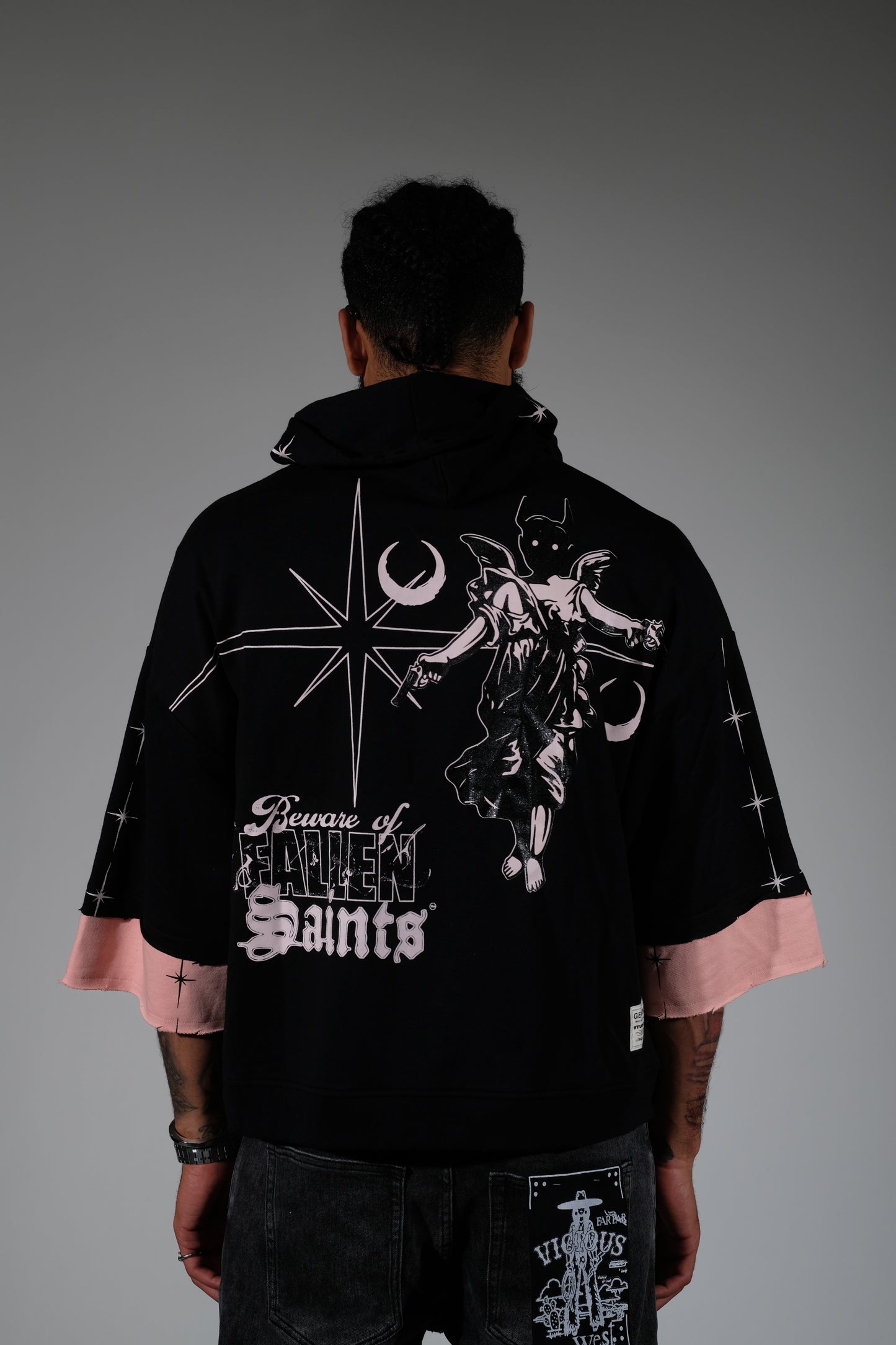 Beware short sleeve hoodie Black by Genuine - 3_2
