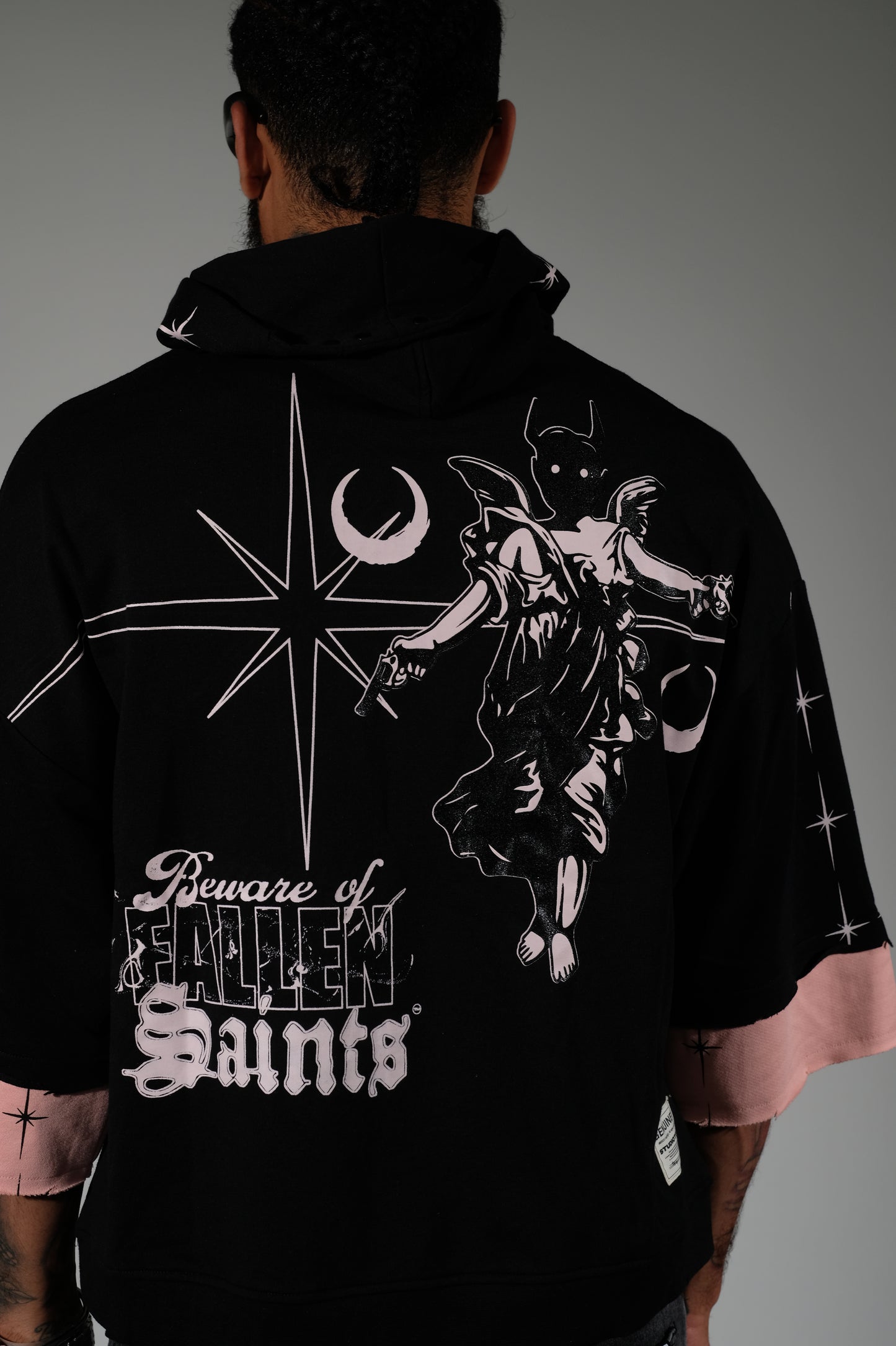 Beware short sleeve hoodie Black by Genuine - 4_2