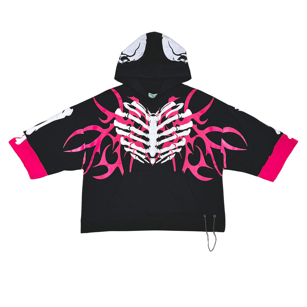 Xray short sleeve hoodie Black by Genuine - 1