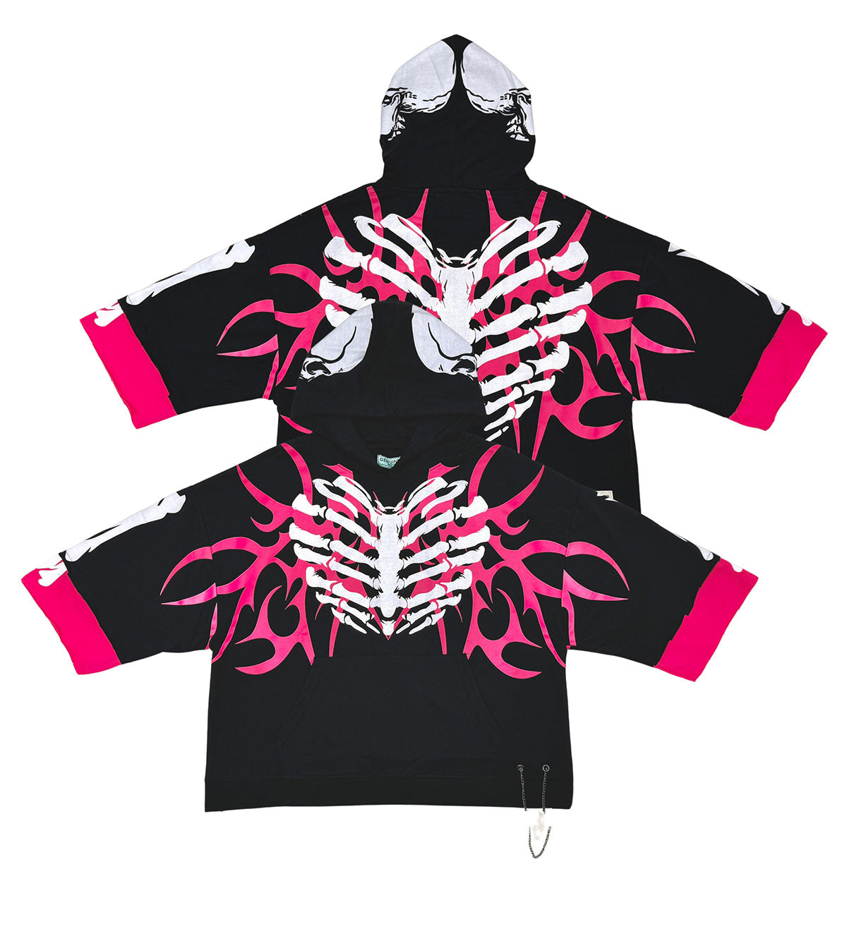 Xray short sleeve hoodie Black by Genuine - 4