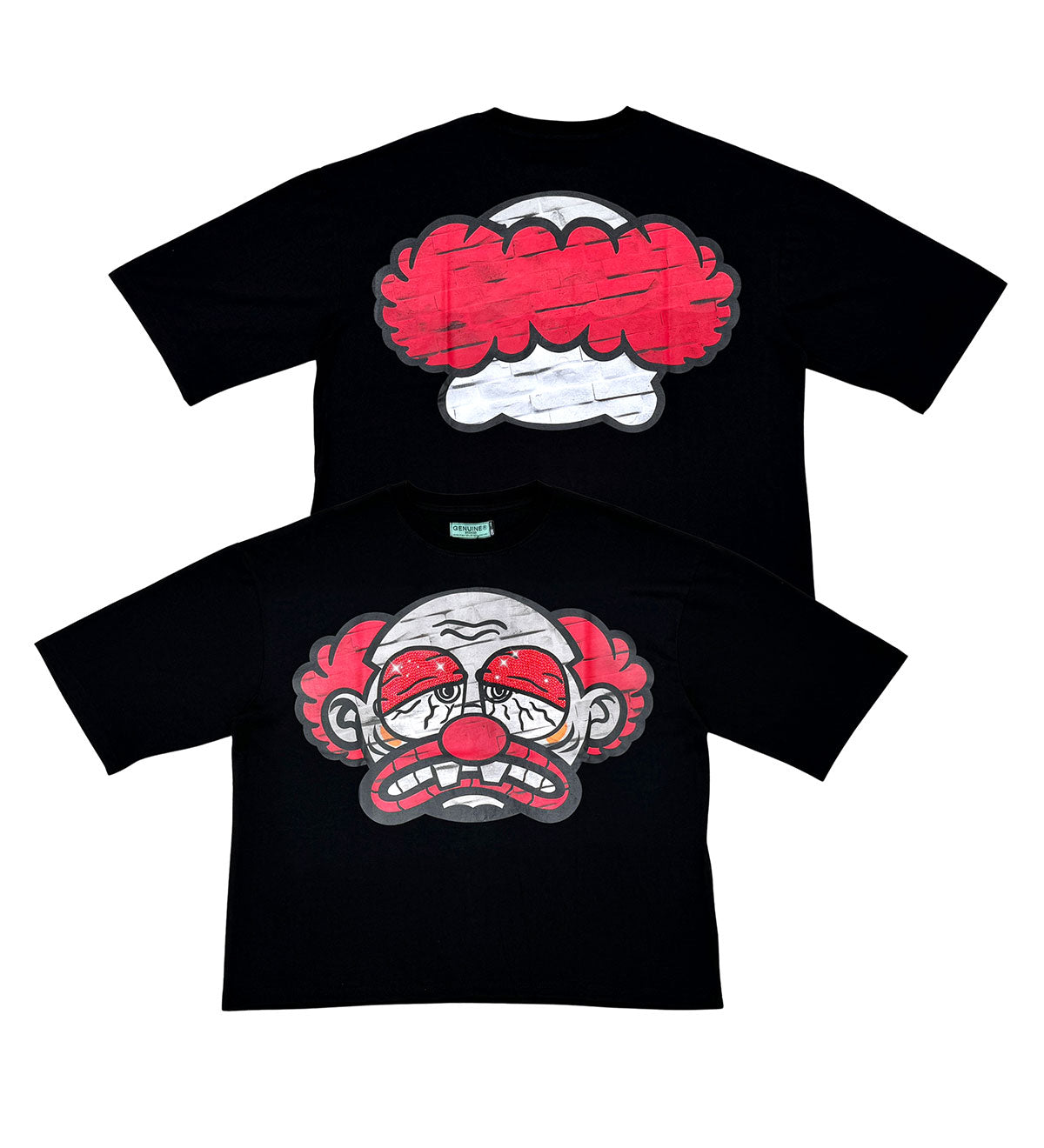 Sad clown tshirt Black by Genuine - 4