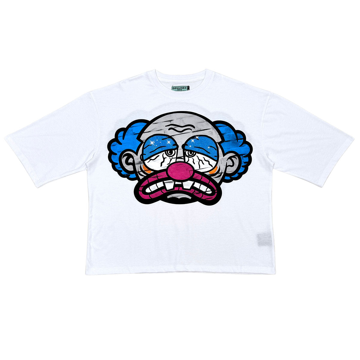 Sad clown tshirt White by Genuine - 1