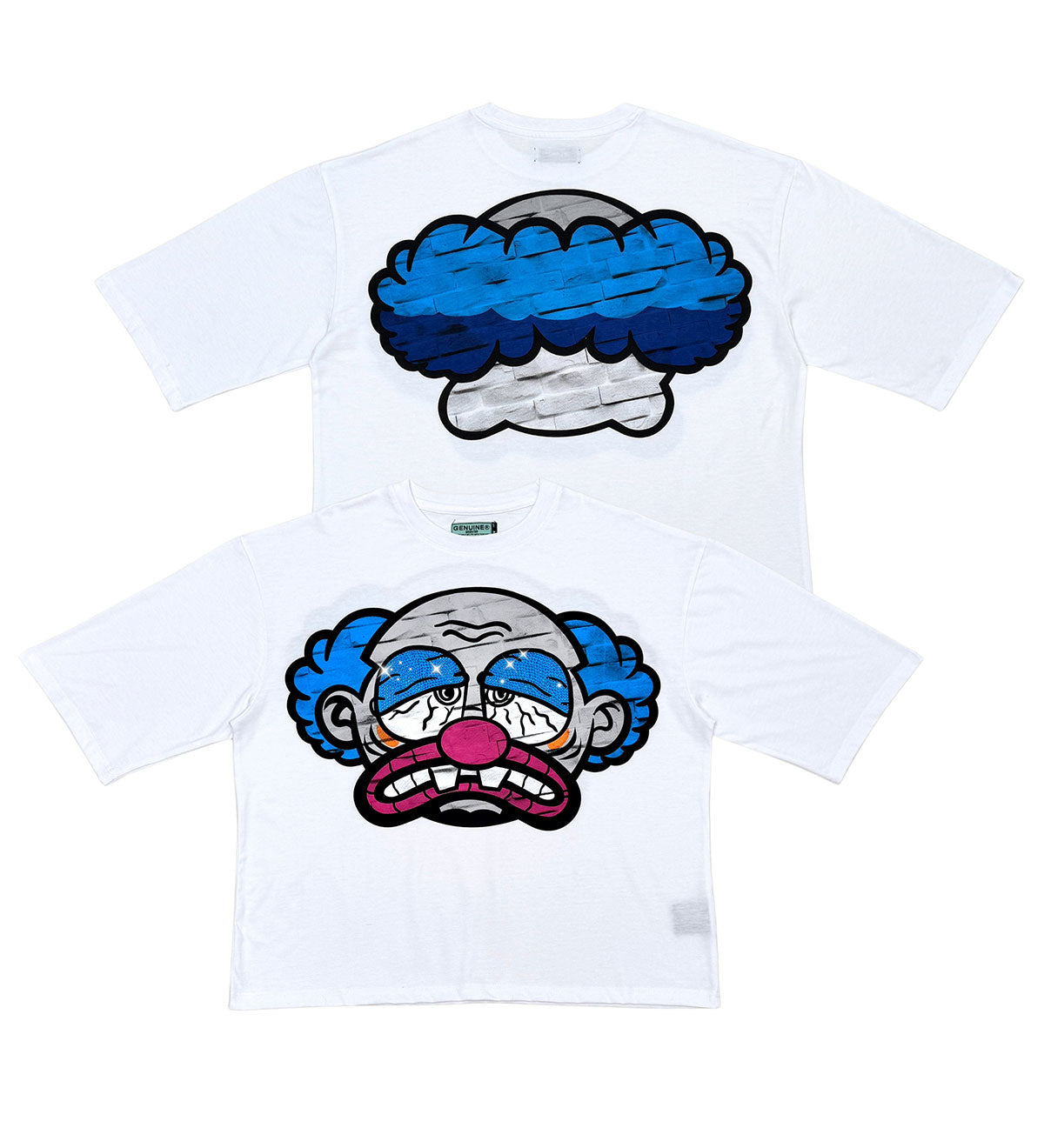 Sad clown tshirt White by Genuine - 4