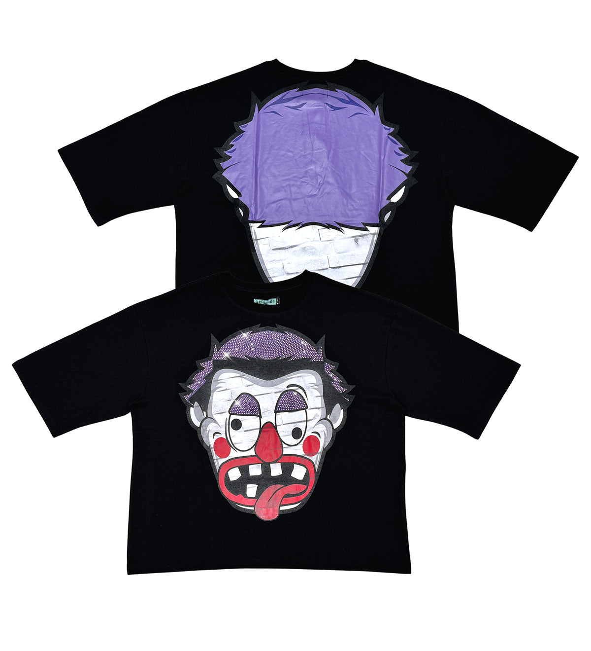 Dizzy clown tshirt Black by Genuine - 4