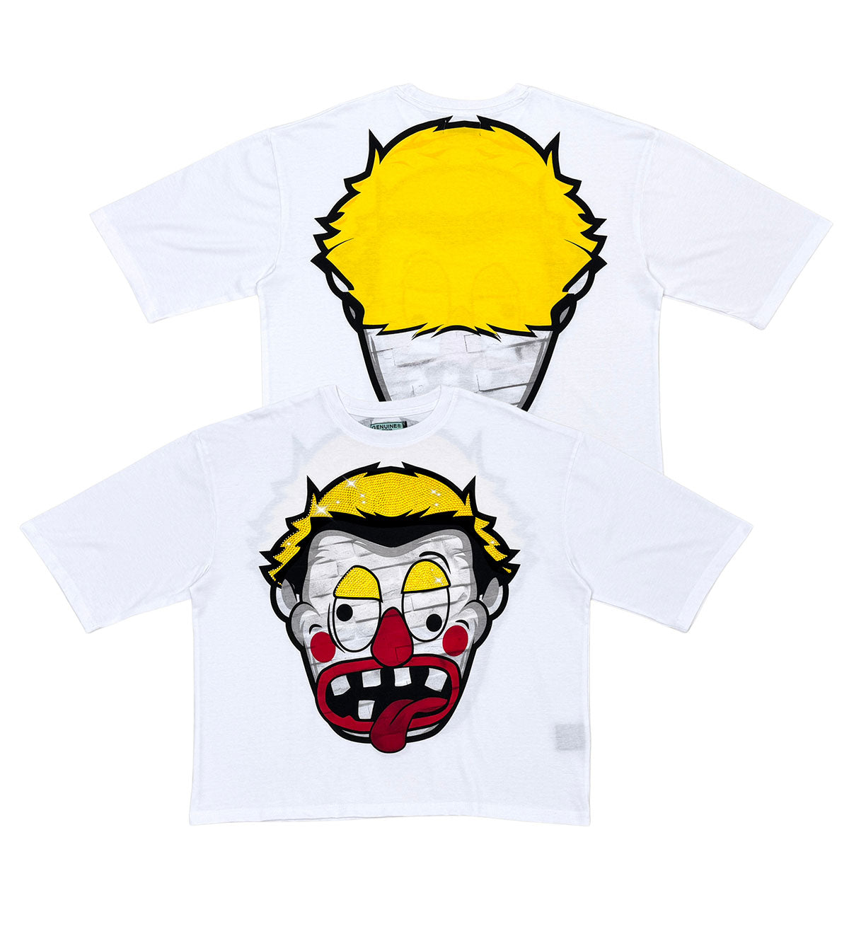 Dizzy clown tshirt White by Genuine - 4