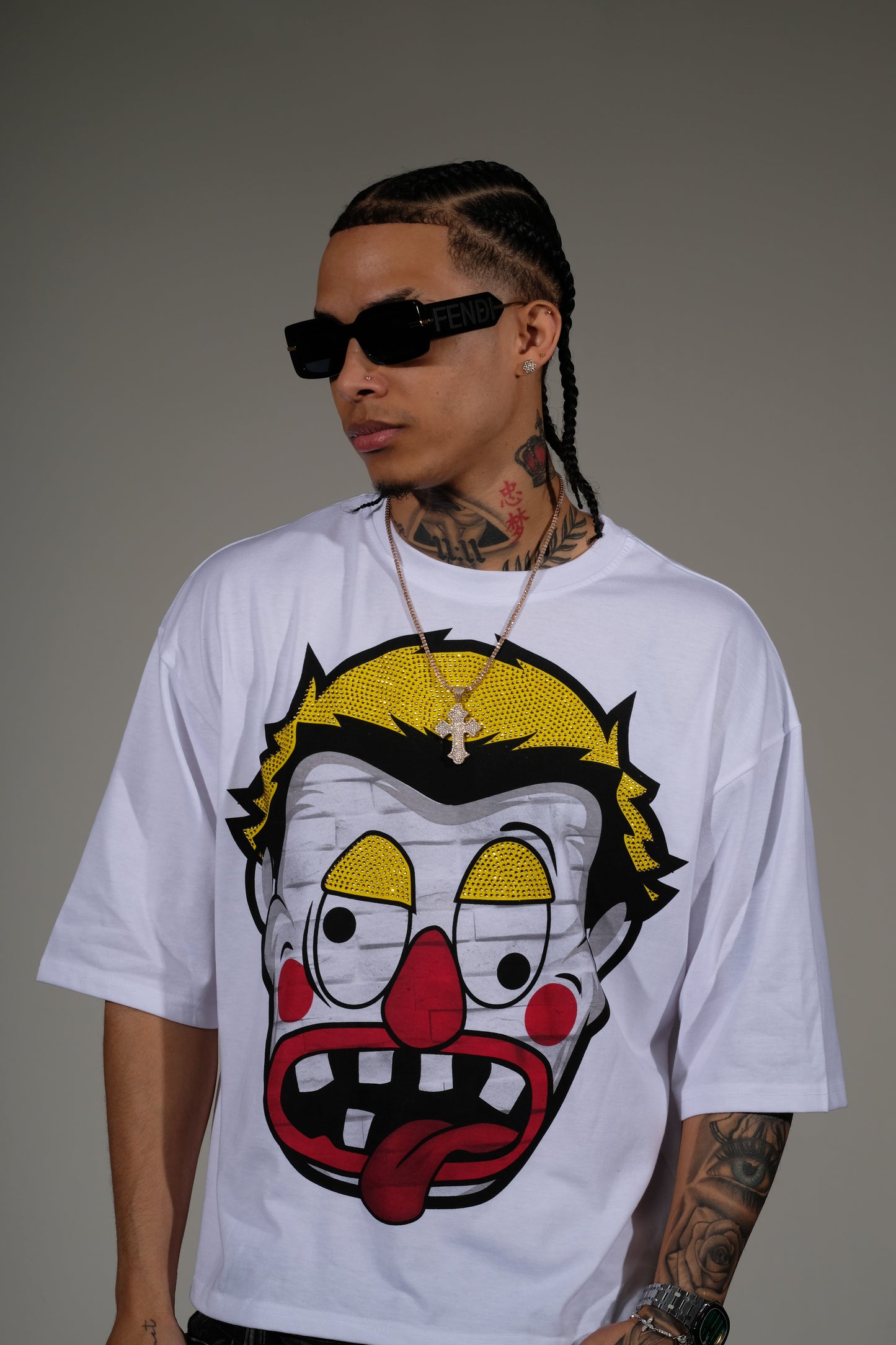 Dizzy clown tshirt White by Genuine - 1_2