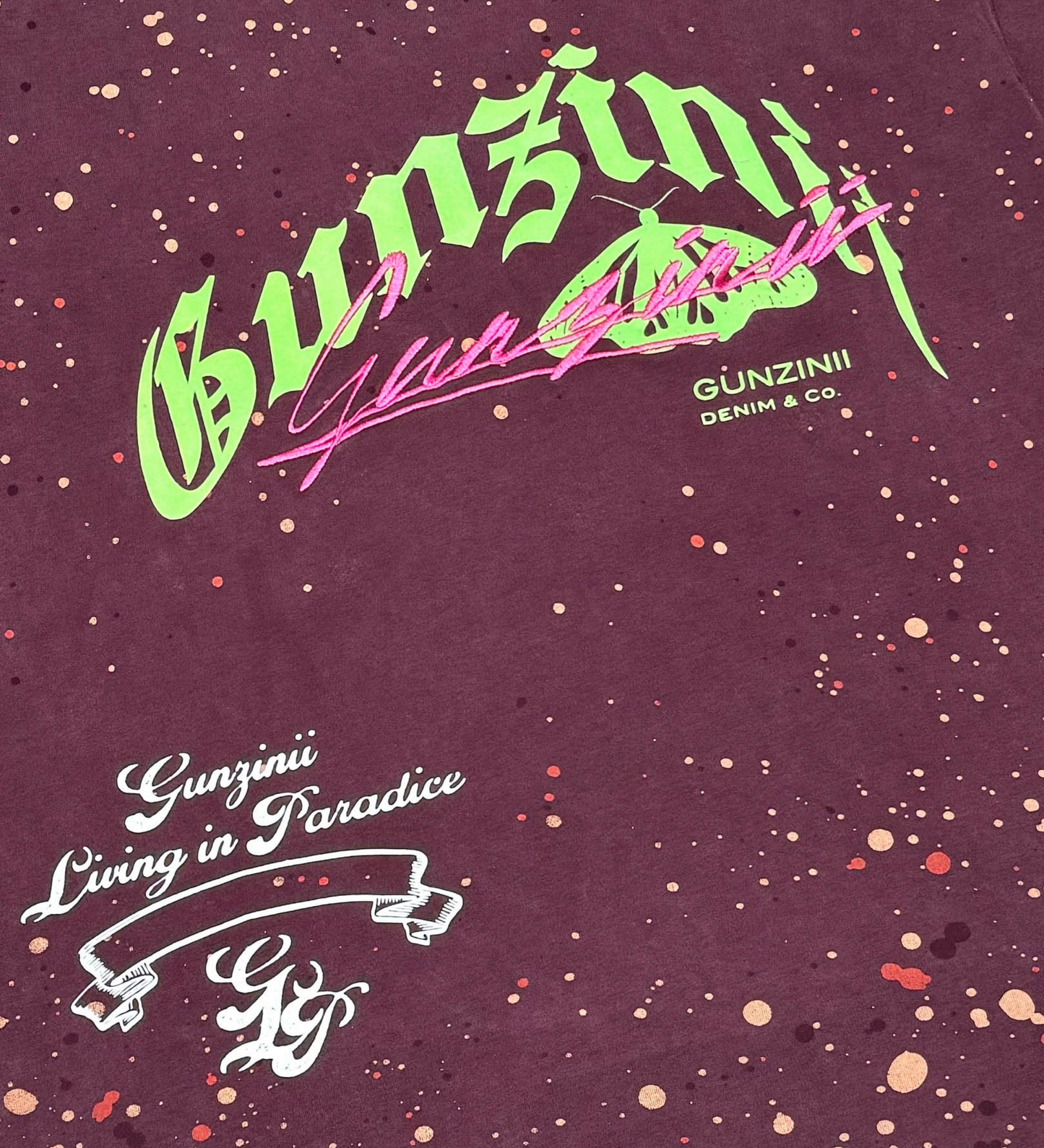 Living in paradise zinii splatter tee