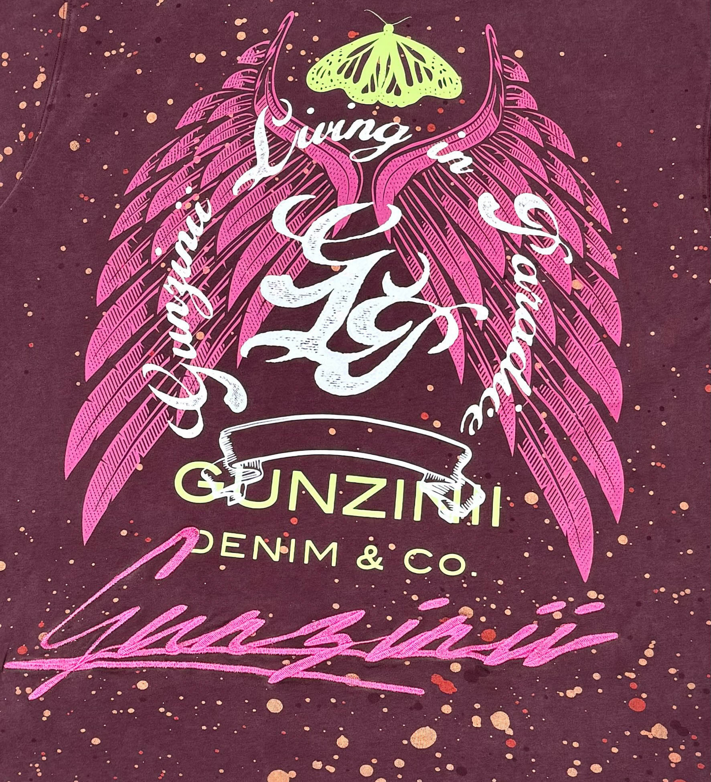 Living in paradise zinii splatter tee
