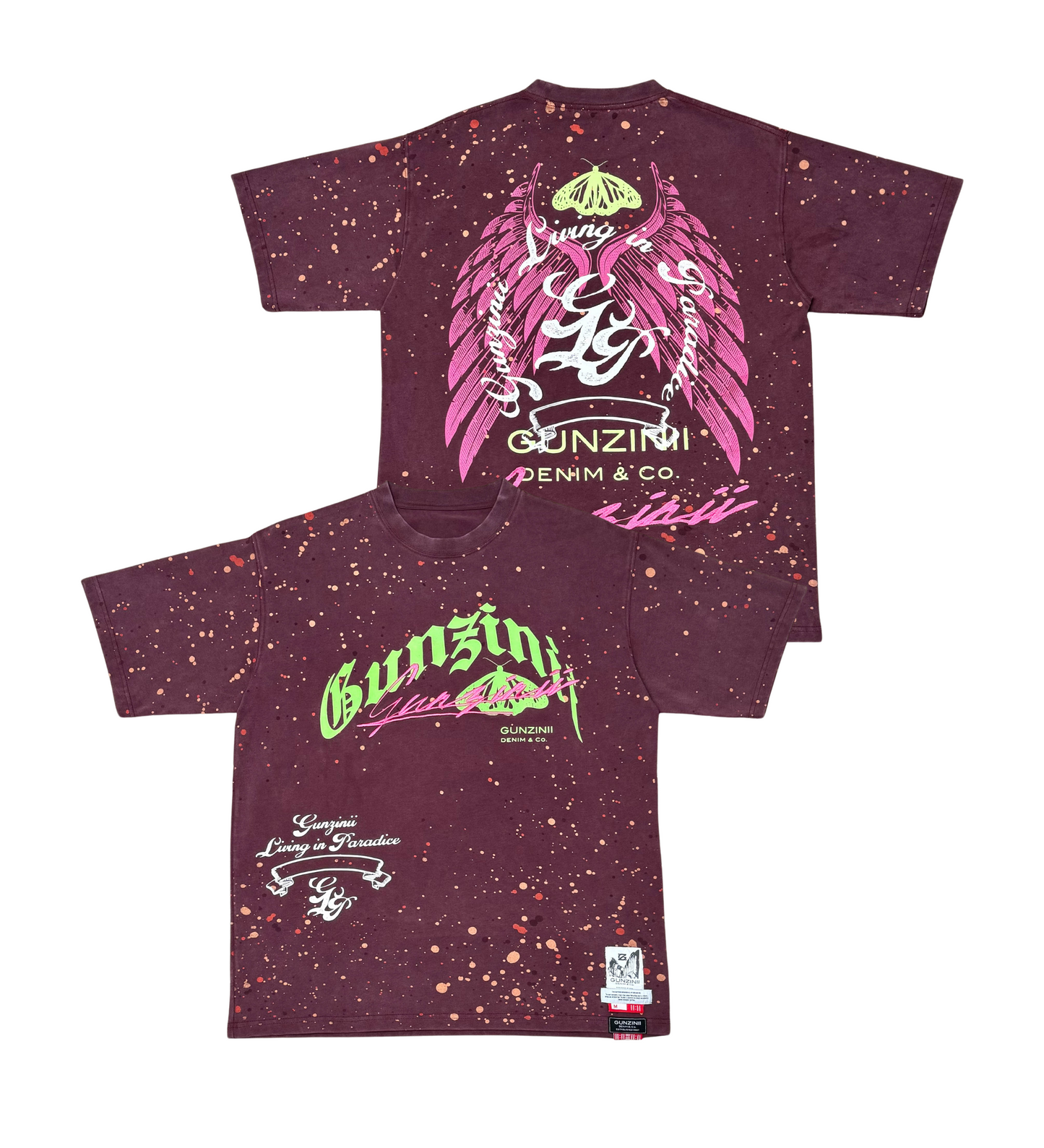 Living in paradise zinii splatter tee