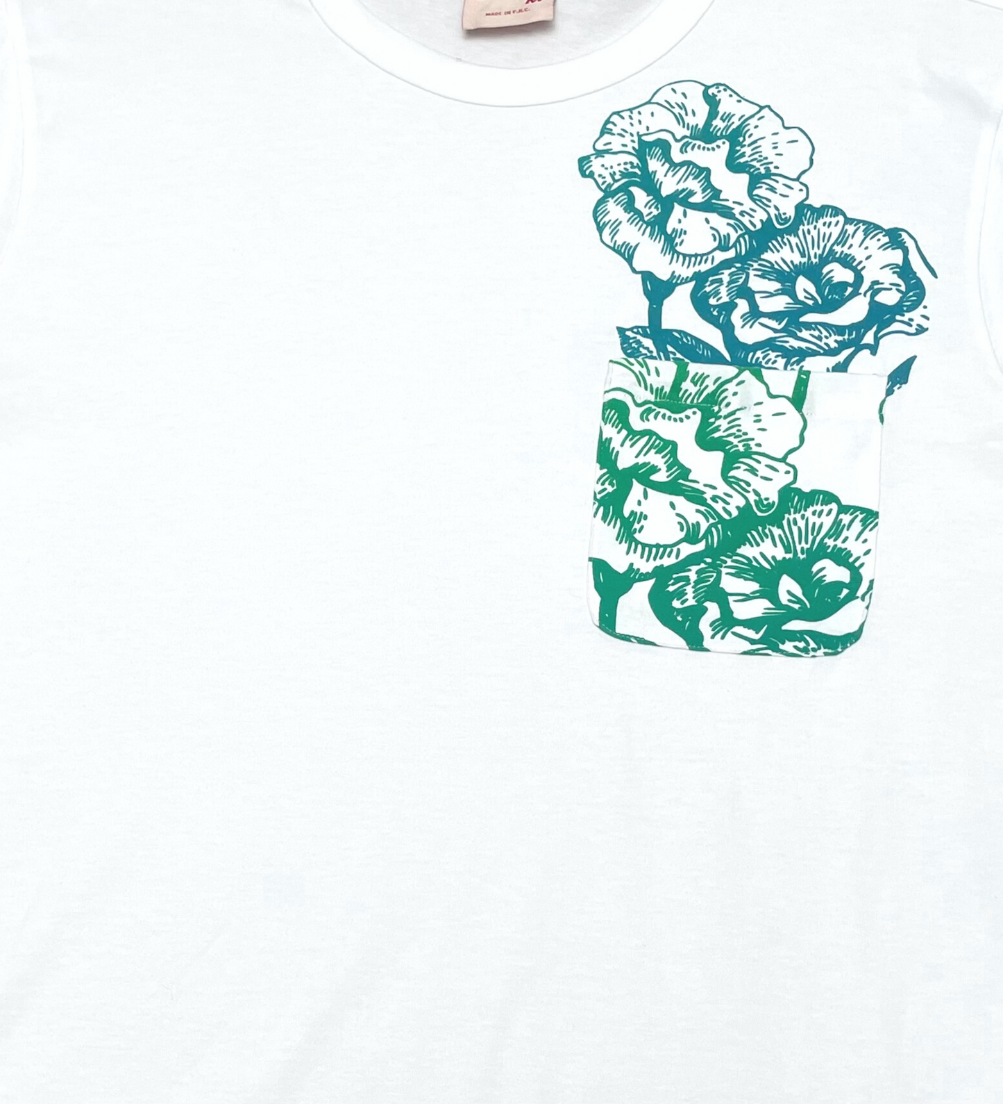 Red Tag Floral Flock Tee - Bright White | Red Tag Brand _3