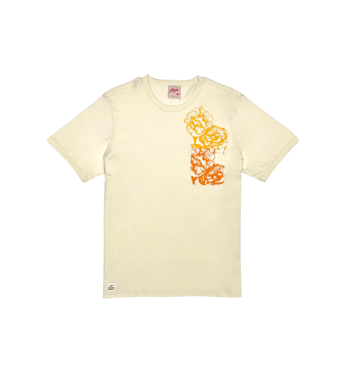 Red tag floral flock tee