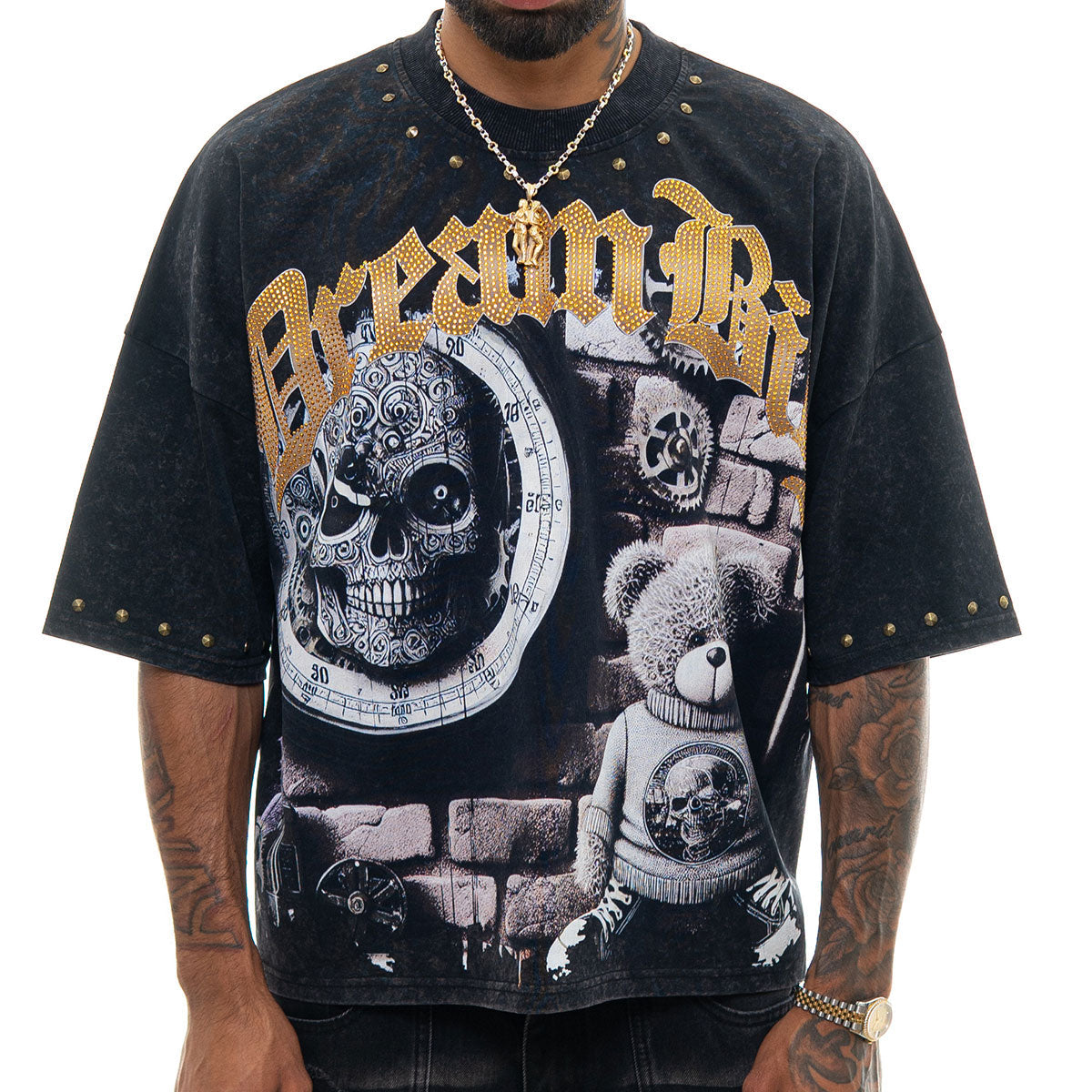 Stray dream big wide & crop fit tee Black by Stray - 1