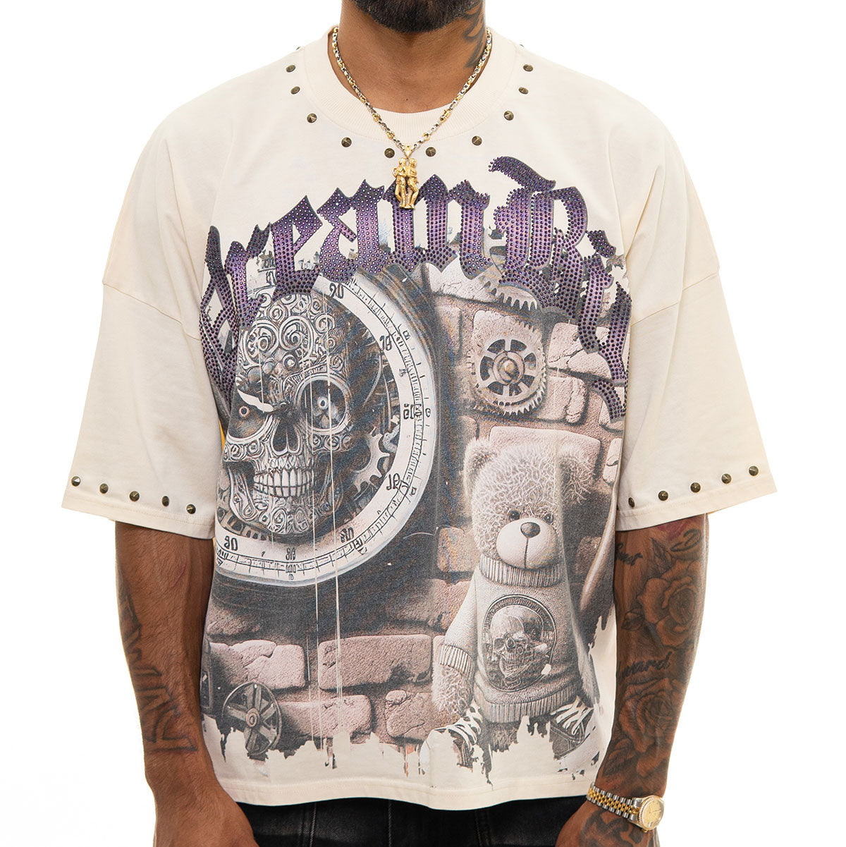Stray dream big wide & crop fit tee Natural by Stray - 1