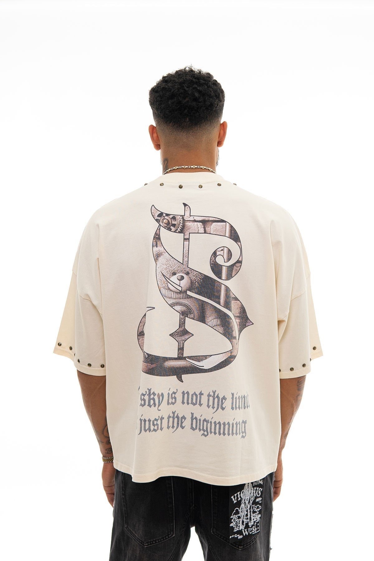 Stray dream big wide & crop fit tee Natural by Stray - 2