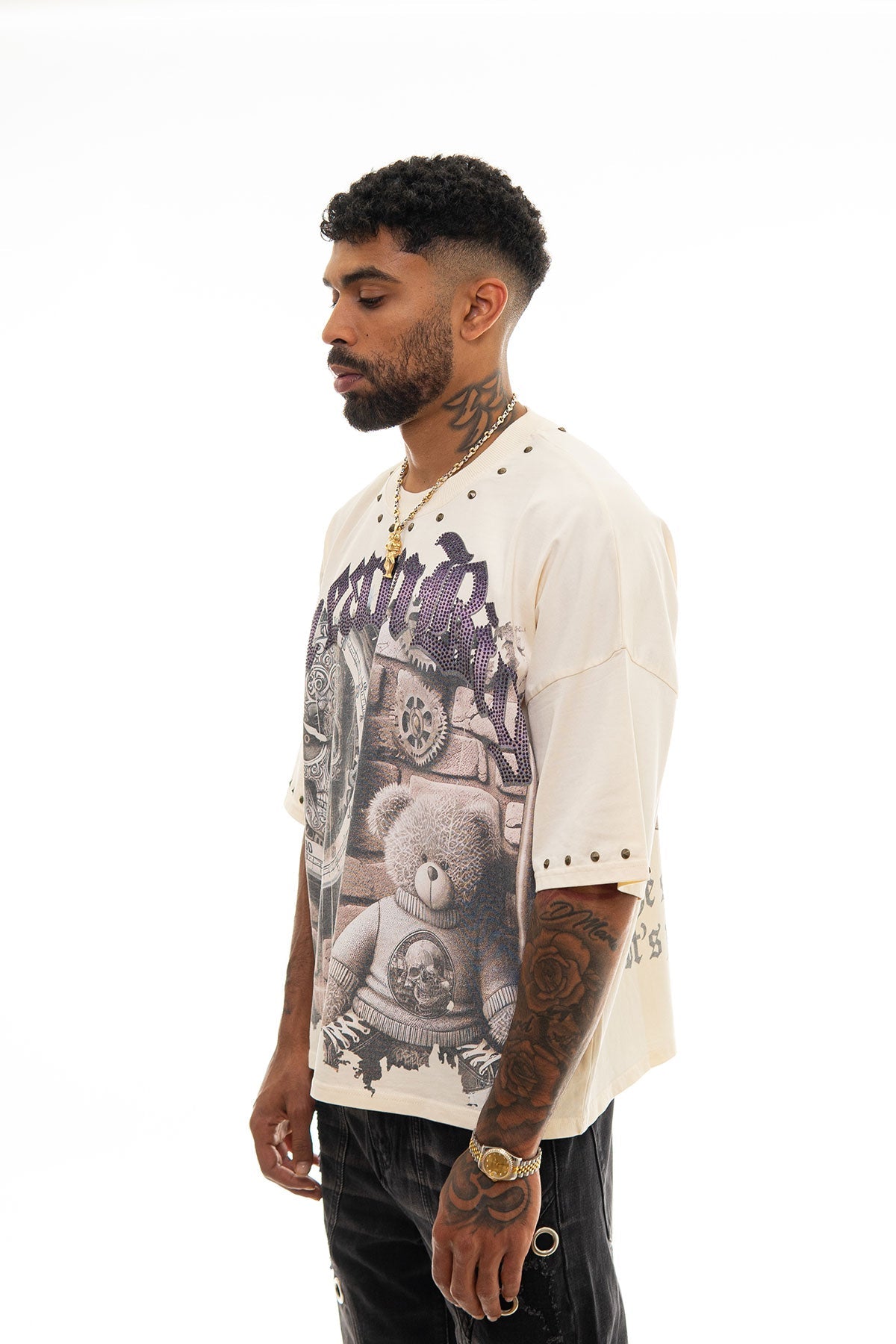 Stray dream big wide & crop fit tee Natural by Stray - 3