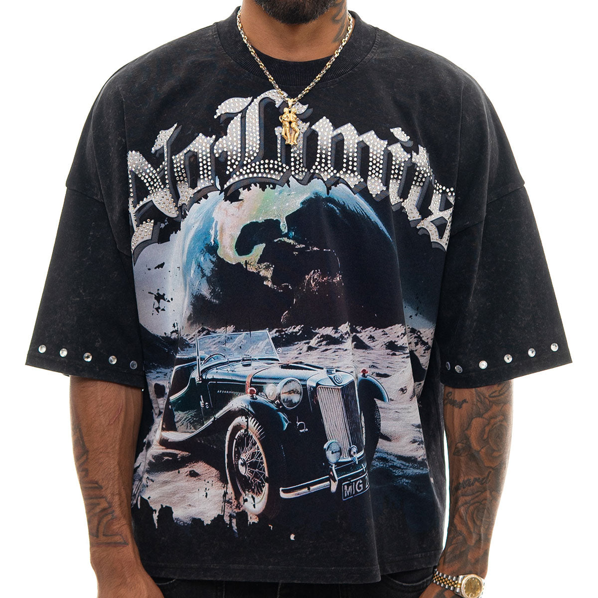 Stray no limits wide & crop fit tee Black by Stray - 1