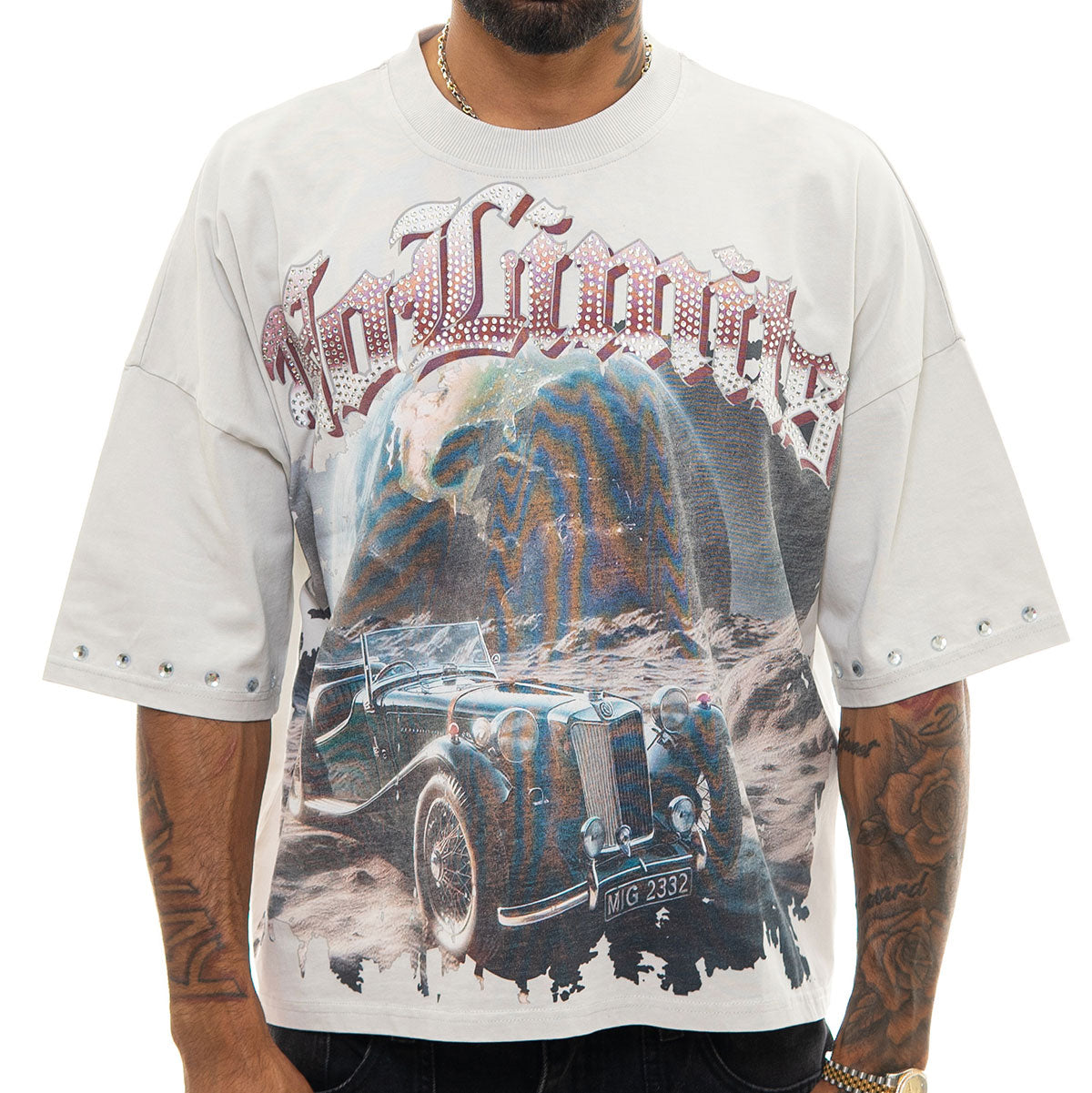 Stray no limits wide & crop fit tee Light Grey by Stray - 1