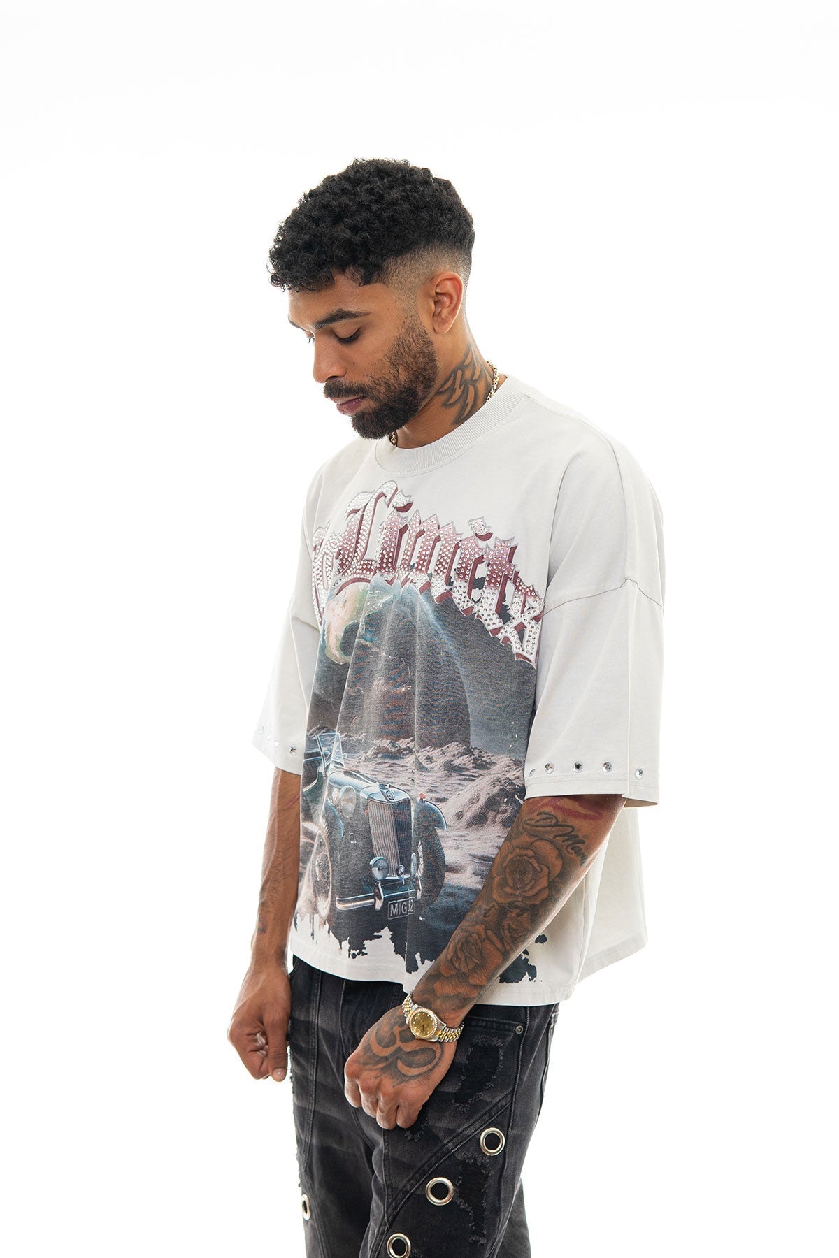 Stray no limits wide & crop fit tee Light Grey by Stray - 3
