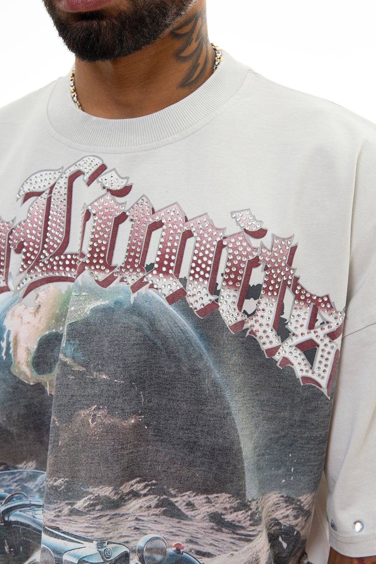 Stray no limits wide & crop fit tee Light Grey by Stray - 4