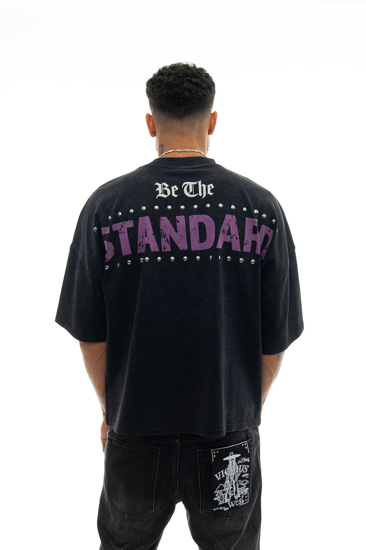 Stray define greatness wide & crop fit tee Black by Stray - 2