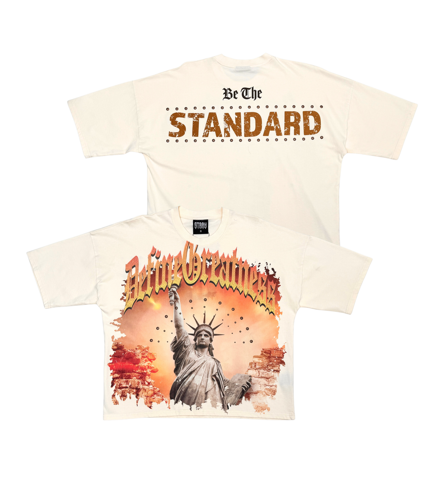 Stray define greatness wide & crop fit tee