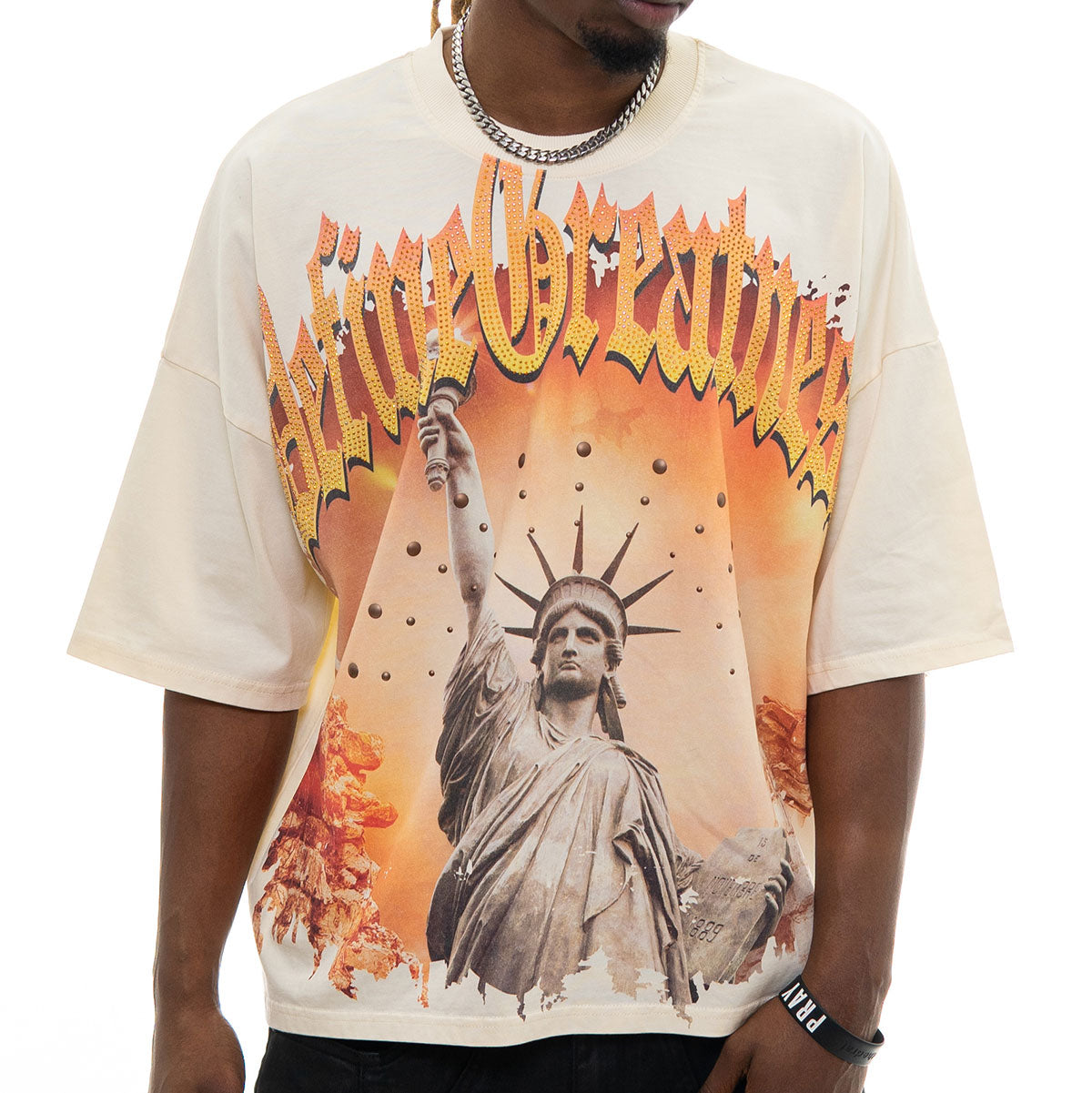 Stray define greatness wide & crop fit tee Natural by Stray - 1