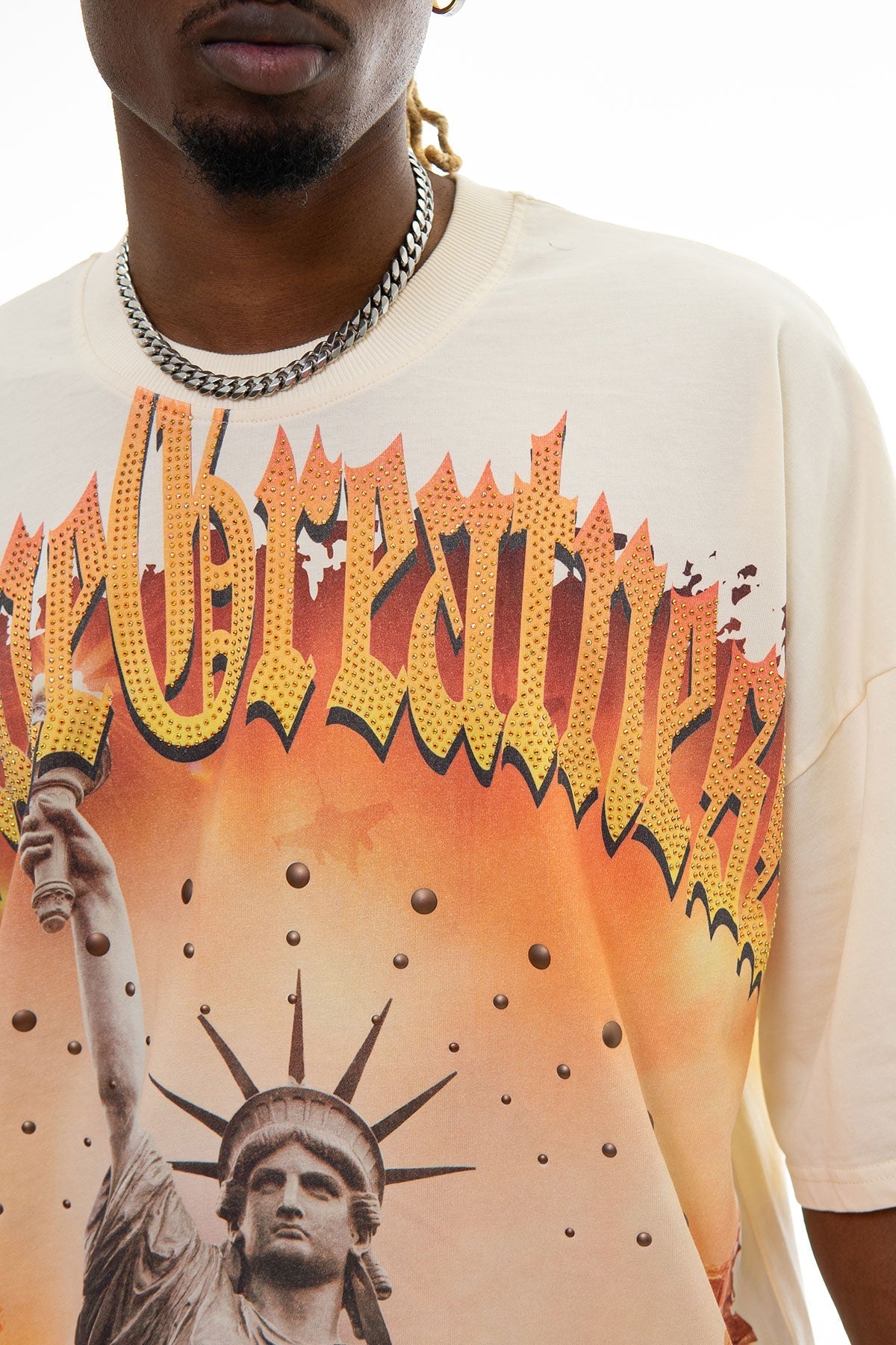 Stray define greatness wide & crop fit tee Natural by Stray - 4