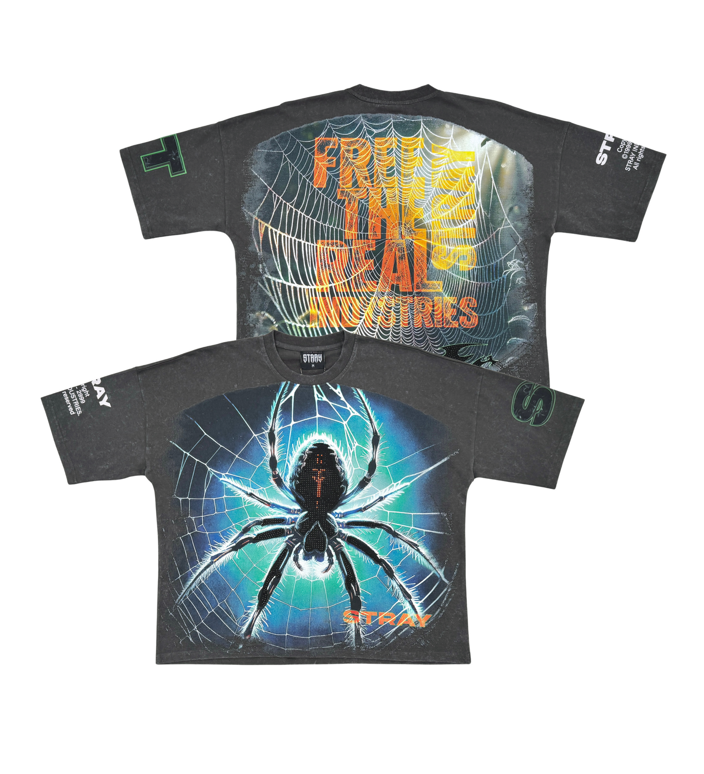 Stray spider wide & crop fit tee