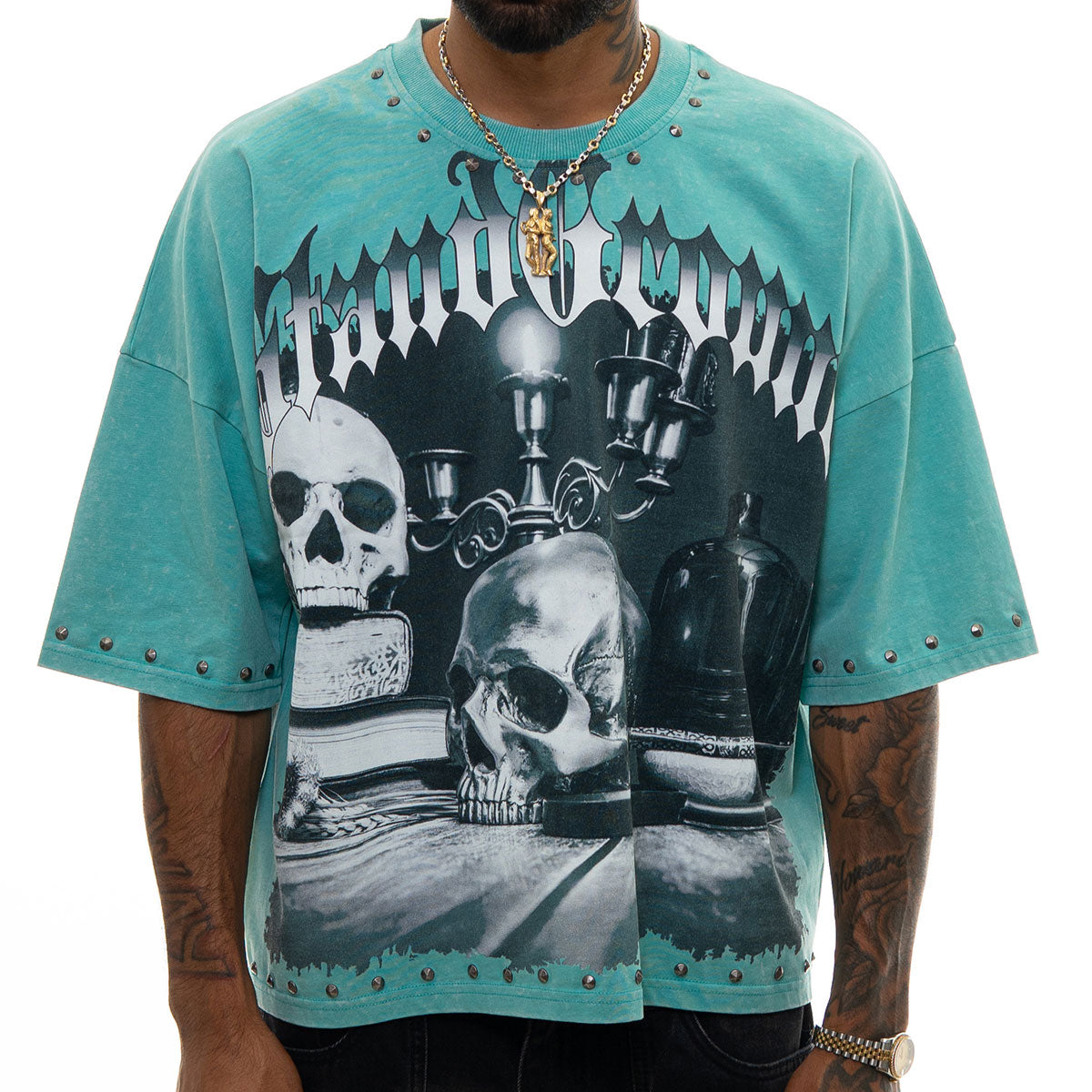 Stray stand ground wide & crop fit tee Teal by Stray - 1