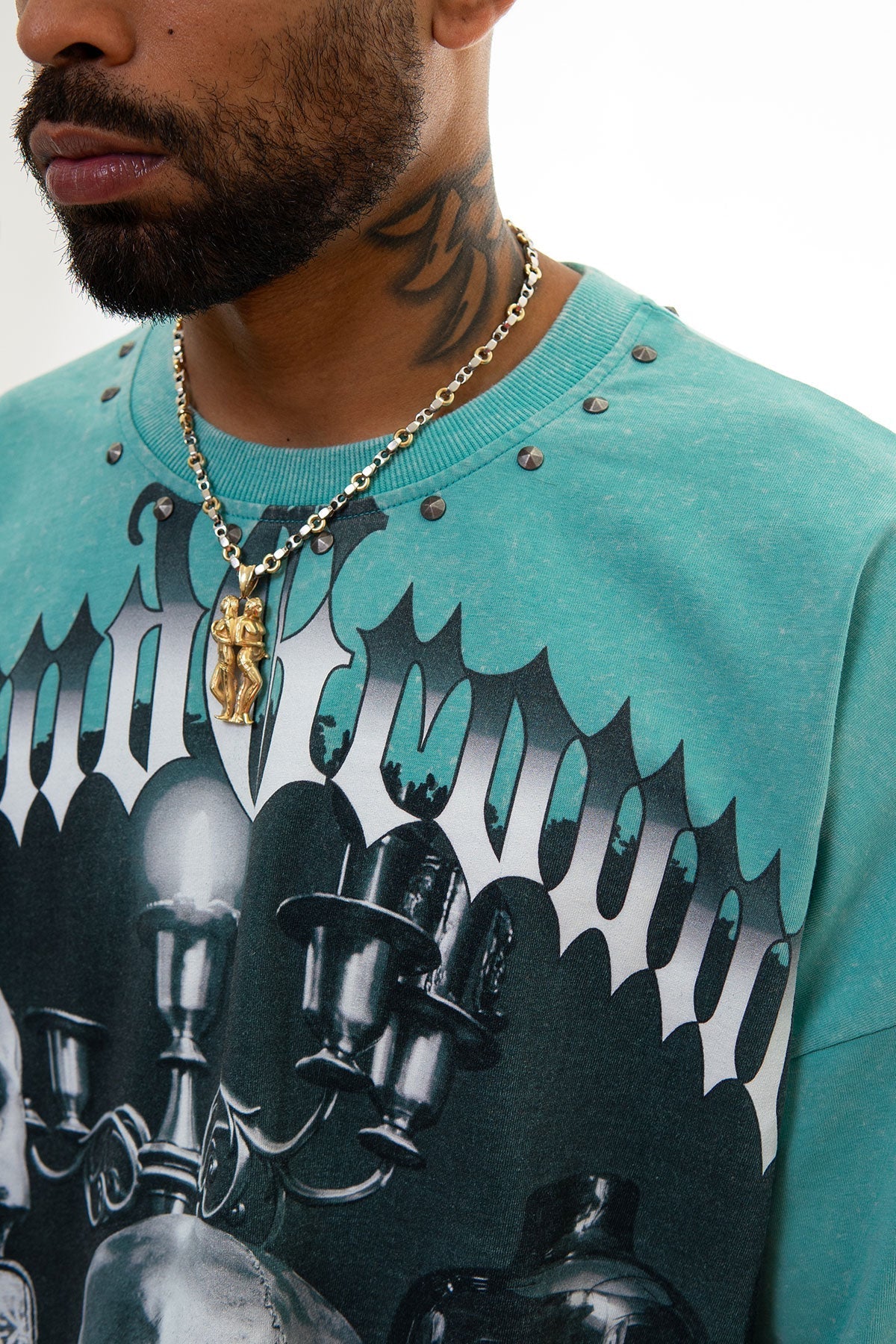 Stray stand ground wide & crop fit tee Teal by Stray - 4