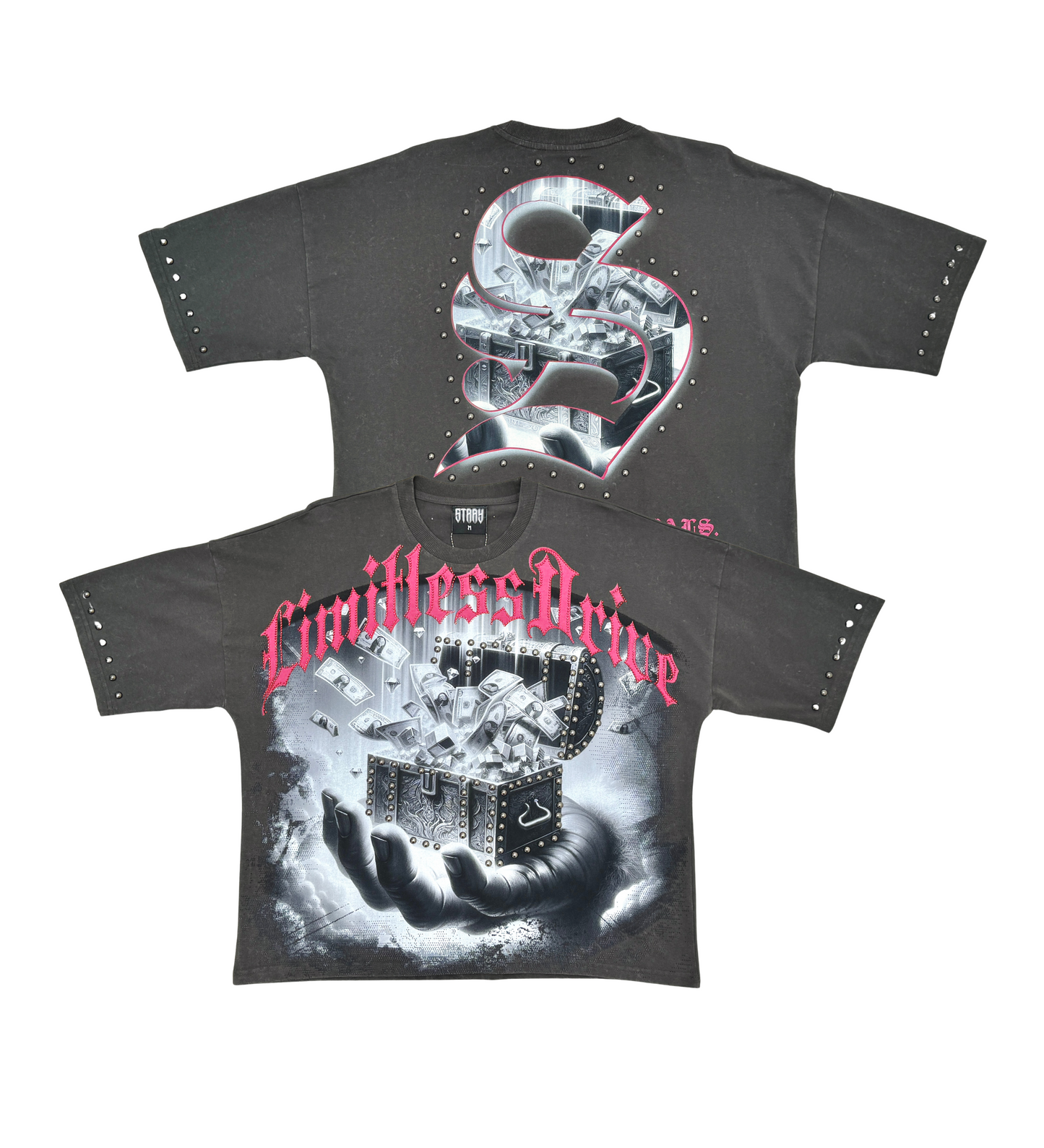 Stray treasure chest wide & crop fit tee