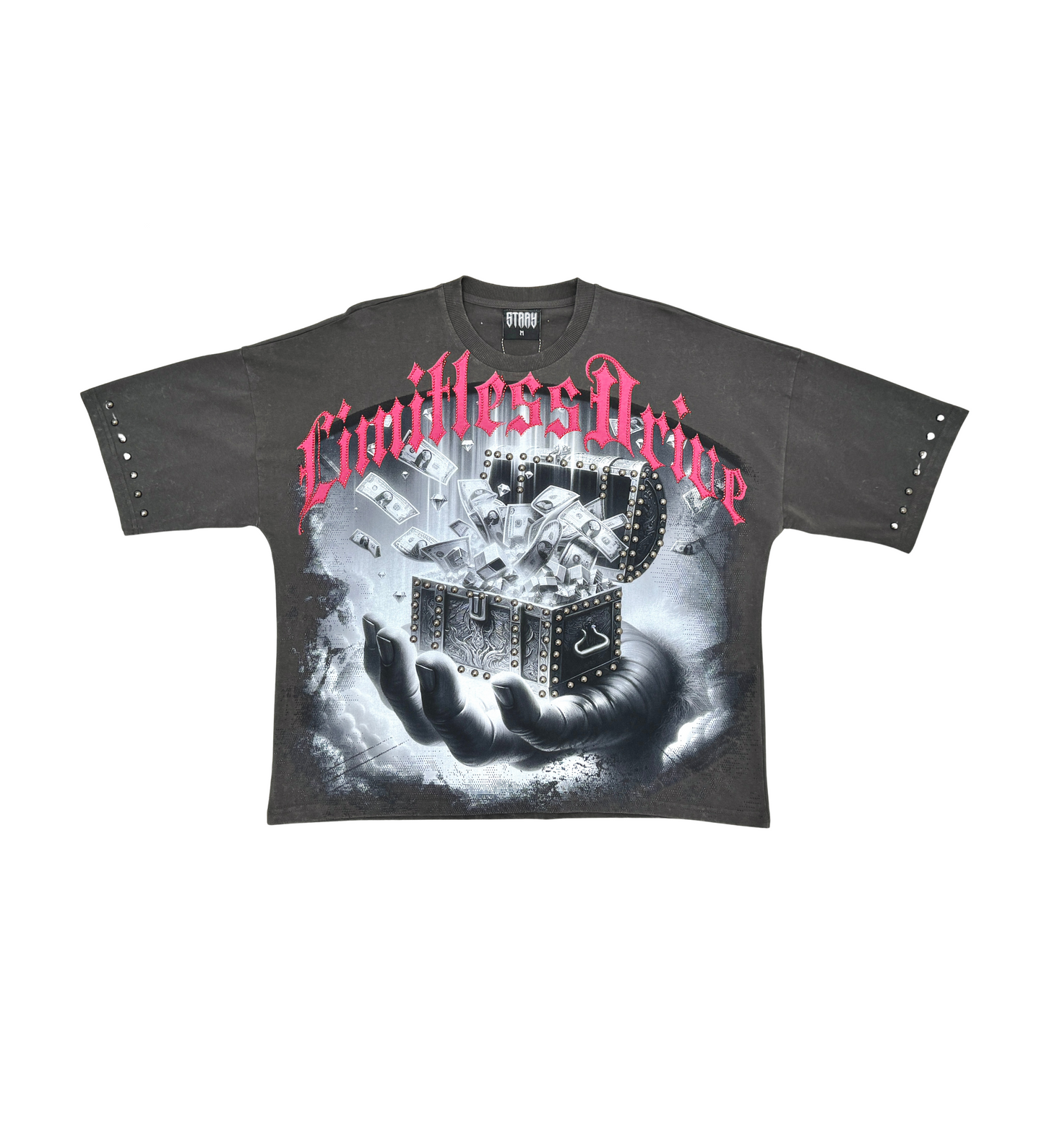 Stray treasure chest wide & crop fit tee