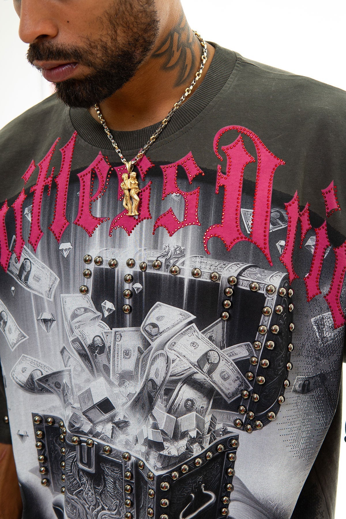 Stray treasure chest wide & crop fit tee Charcoal by Stray - 3